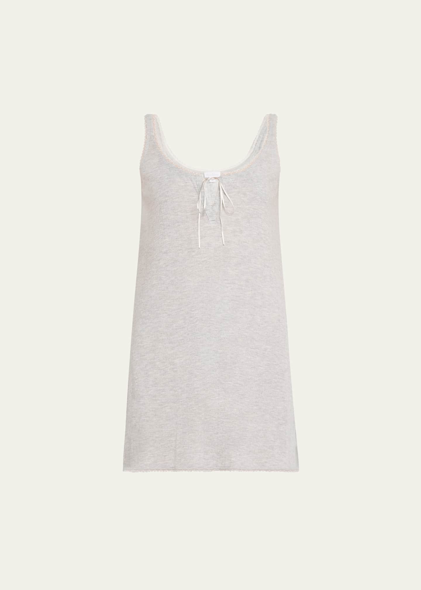 Andine Anzu Lace-Trim Pointelle Chemise Image 1 of 4