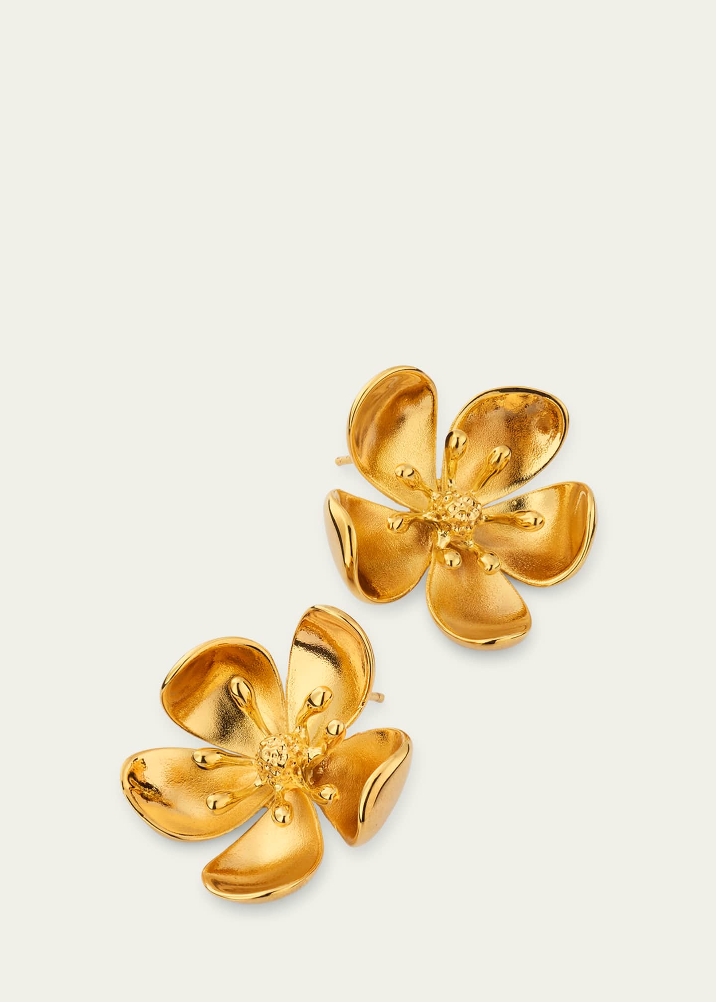 Oscar de la Renta Small Cherry Blossom Stud Earrings Image 3 of 4