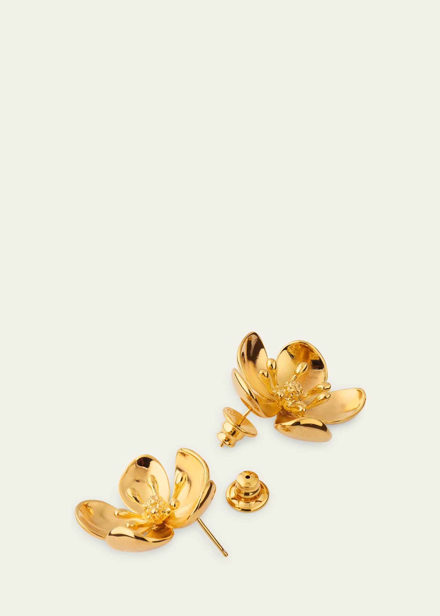 Oscar de la Renta Small Cherry Blossom Stud Earrings Image 4 of 4
