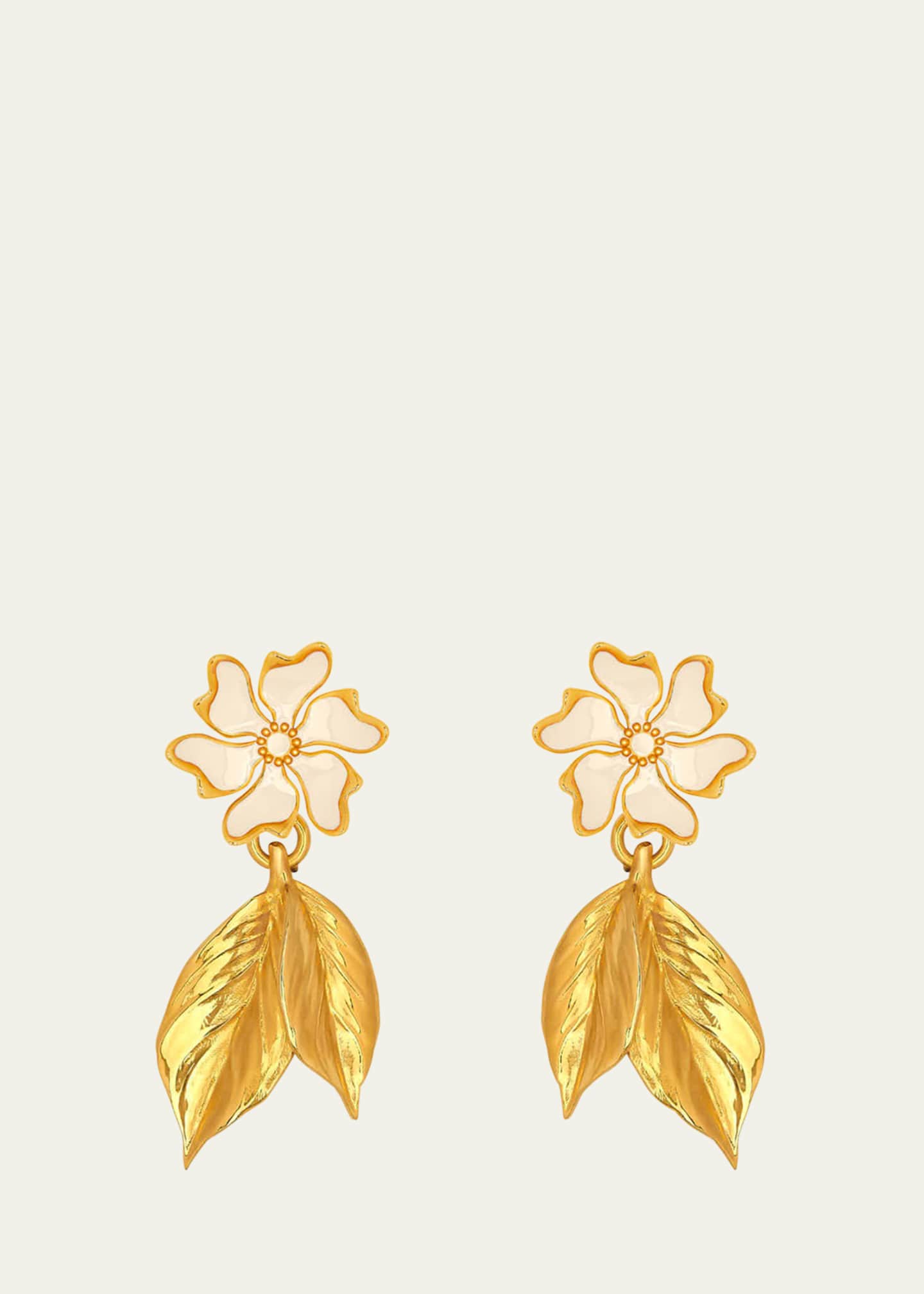 Oscar de la Renta Cherry Blossom Dangle Earrings Image 1 of 2