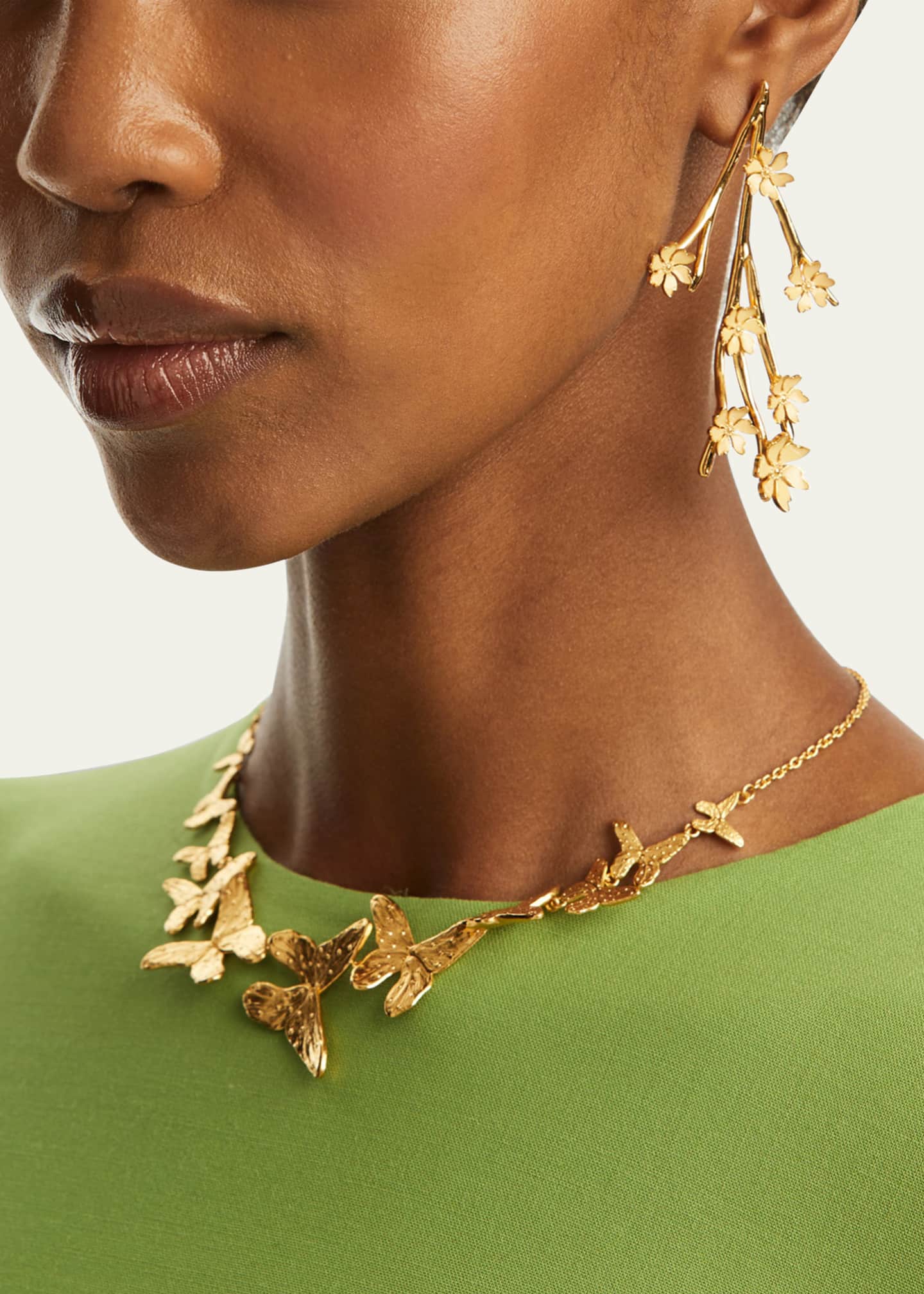 Oscar de la Renta Multi Butterfly Necklace Image 2 of 3