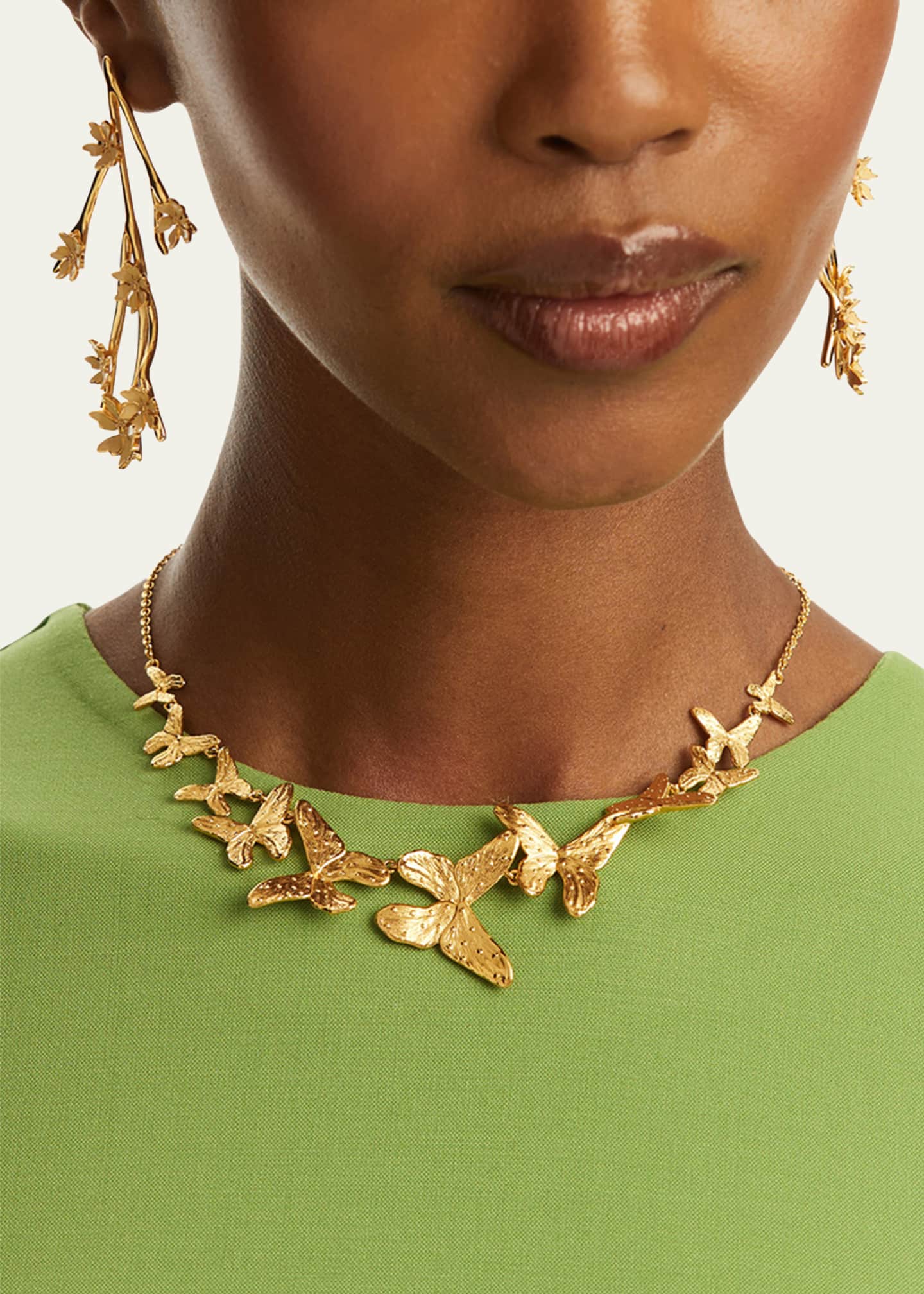 Oscar de la Renta Multi Butterfly Necklace Image 3 of 3