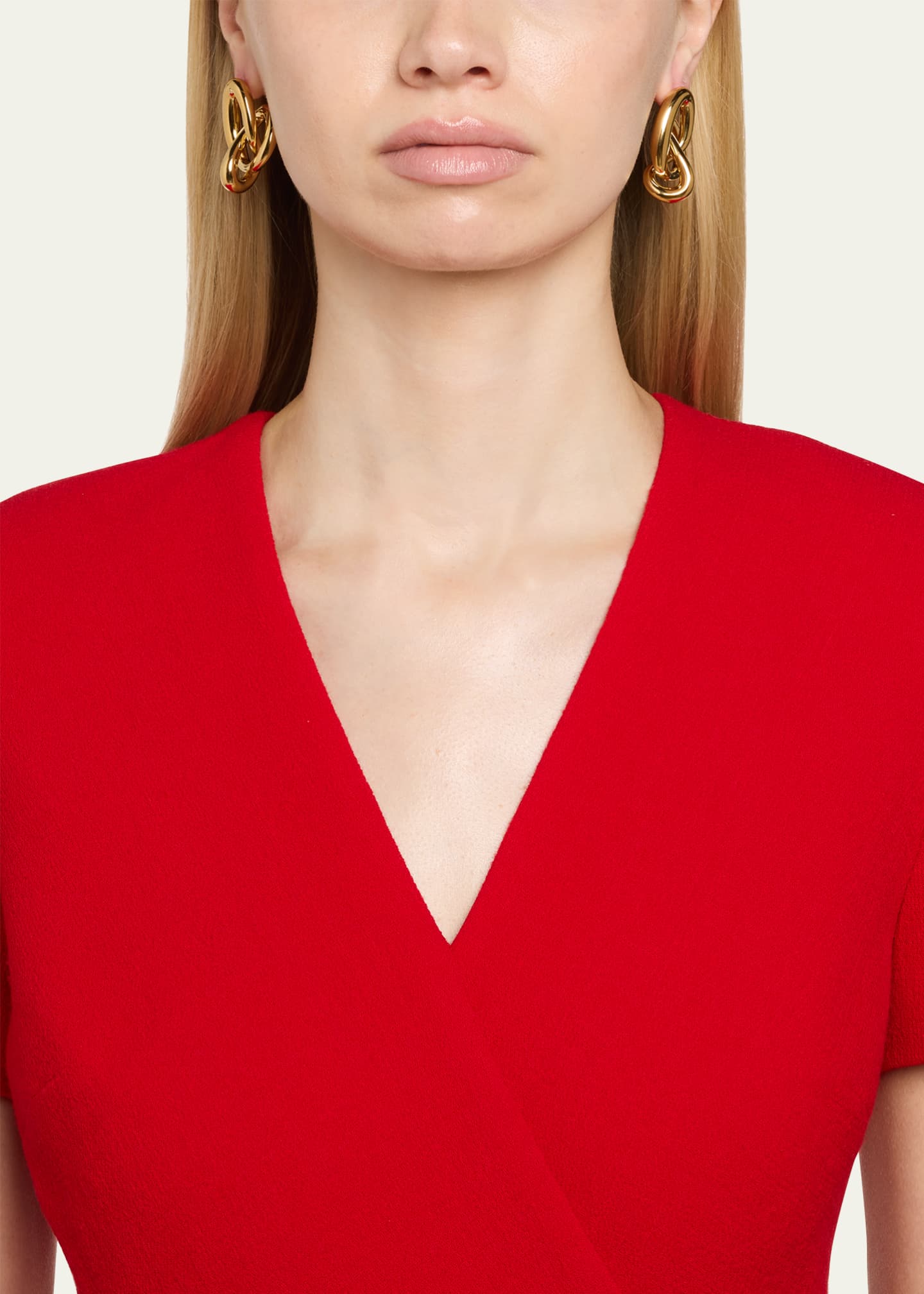 Oscar de la Renta Twisted Knot Stud Earrings Image 2 of 4