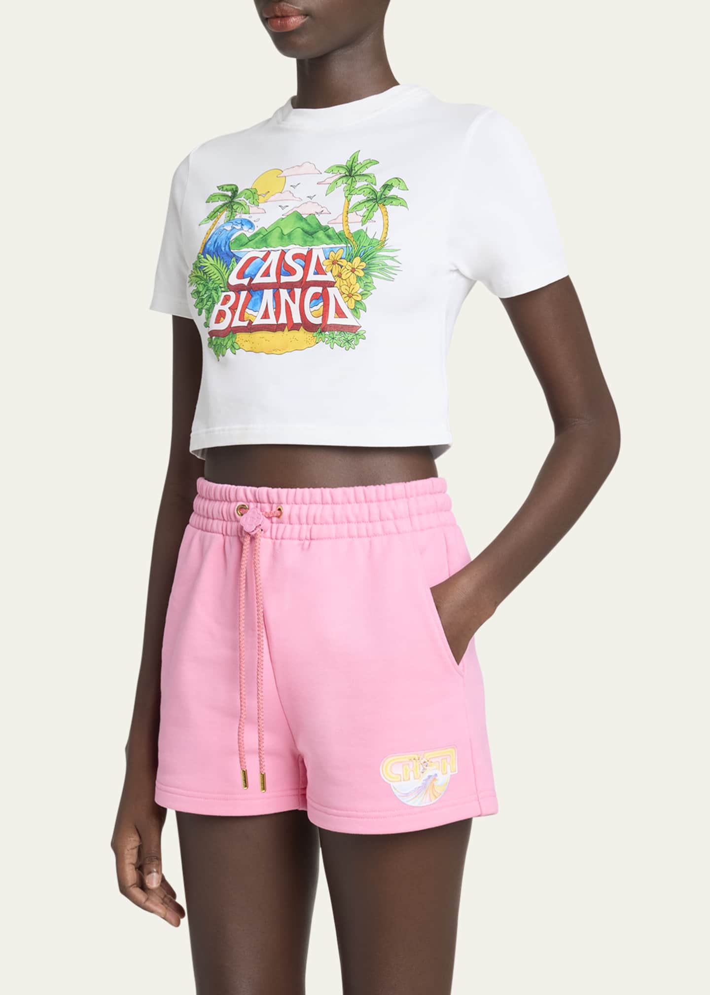 CASABLANCA Casa Beach Wave Printed Baby Tee Image 4 of 5