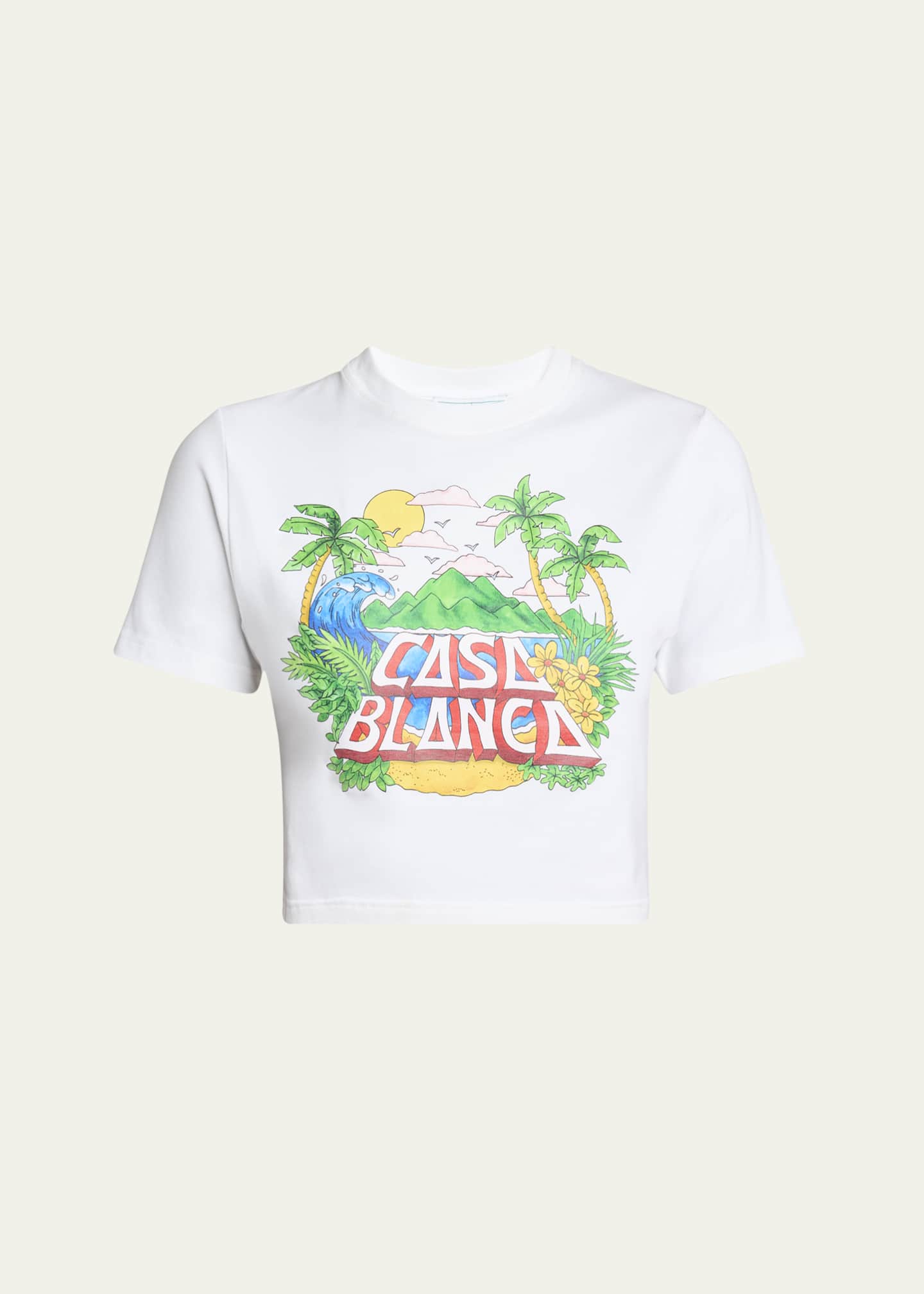 CASABLANCA Casa Beach Wave Printed Baby Tee Image 1 of 5