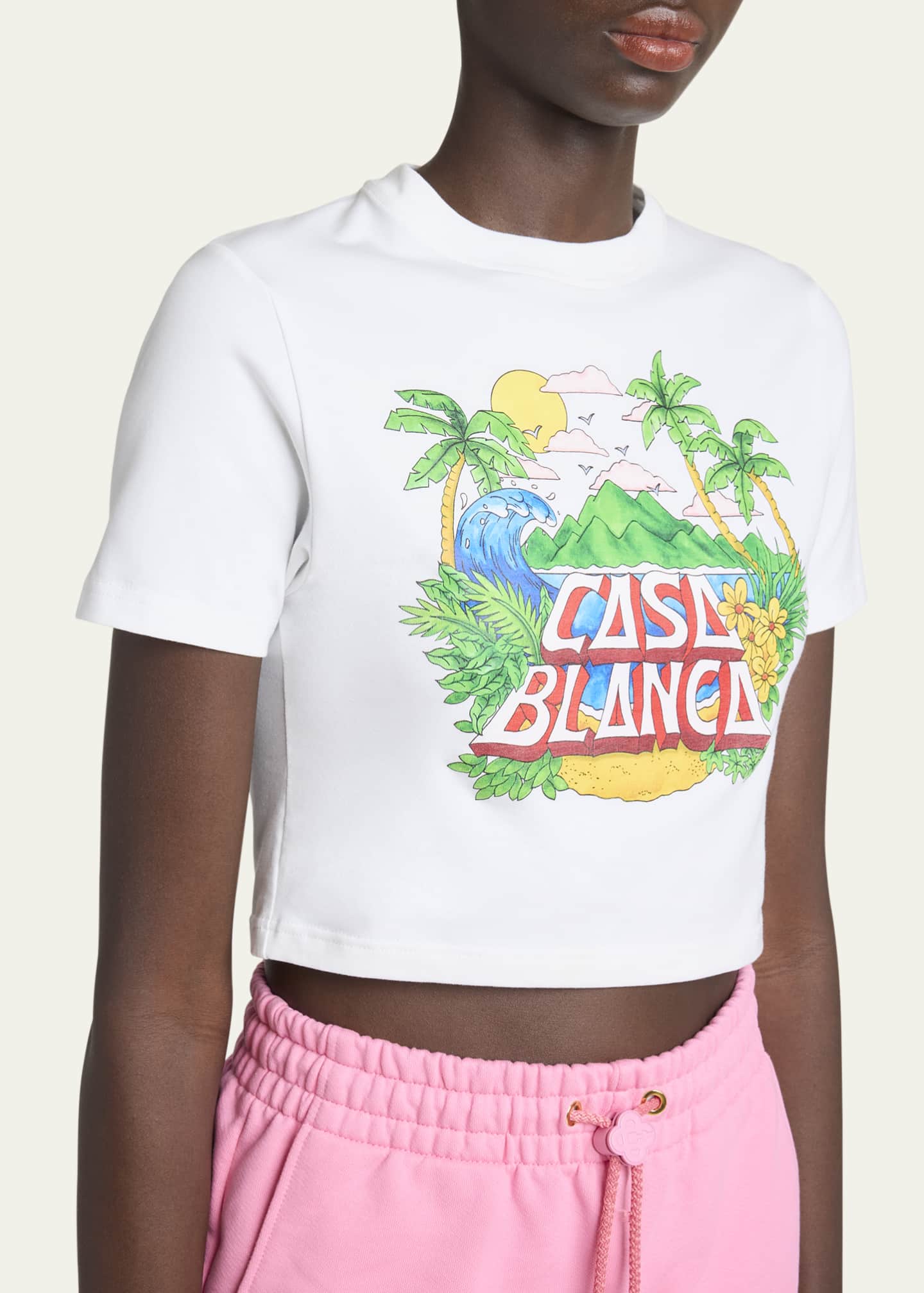 CASABLANCA Casa Beach Wave Printed Baby Tee Image 5 of 5