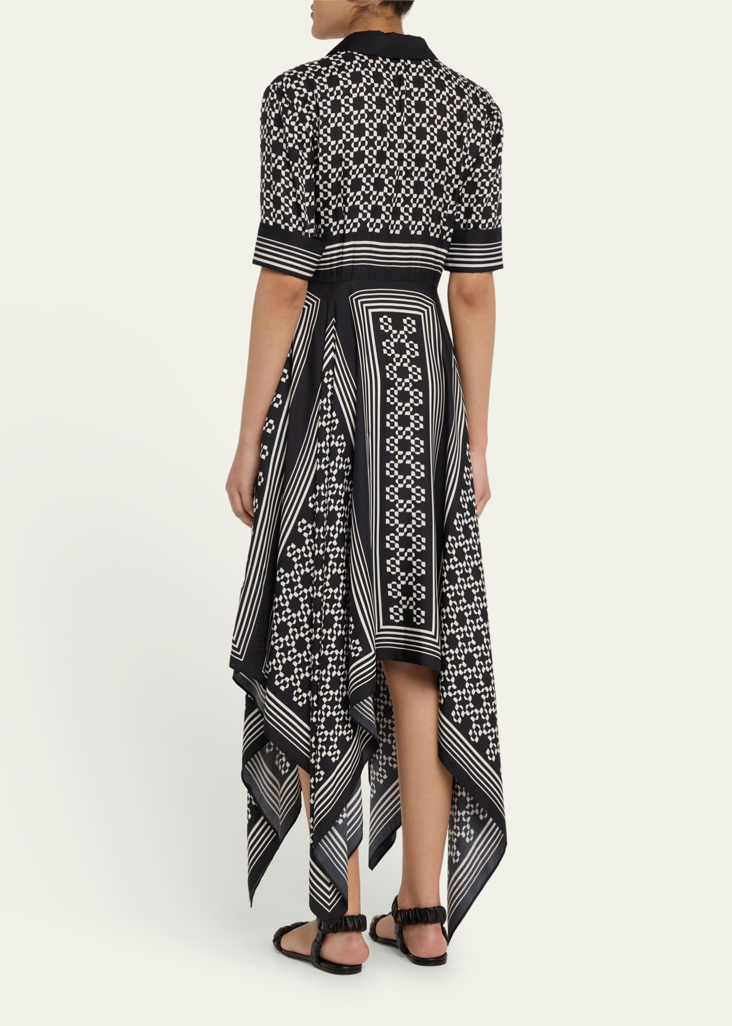 SIMKHAI Abrielle Handkerchief Midi Dress Image 3 of 5