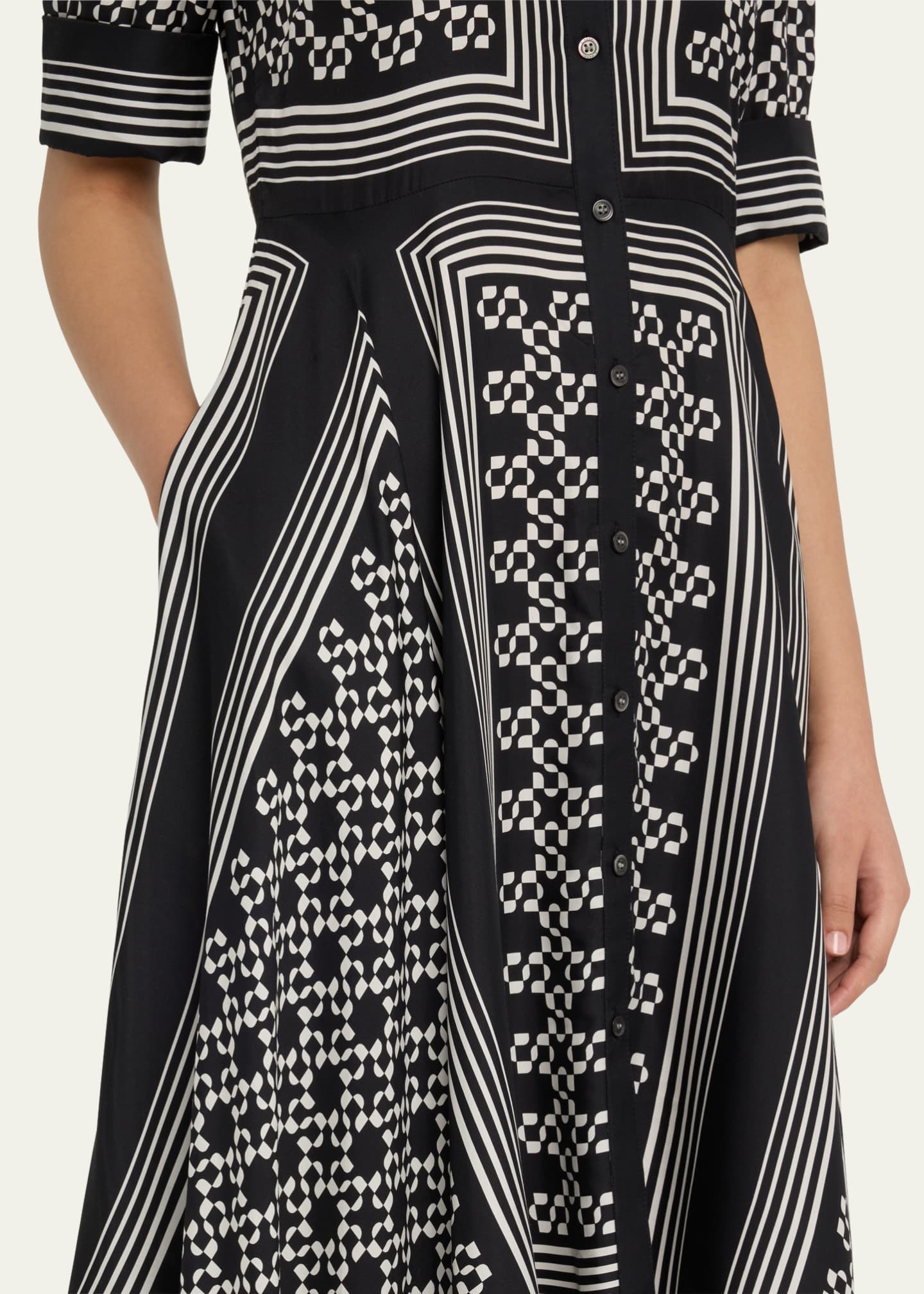 SIMKHAI Abrielle Handkerchief Midi Dress Image 5 of 5