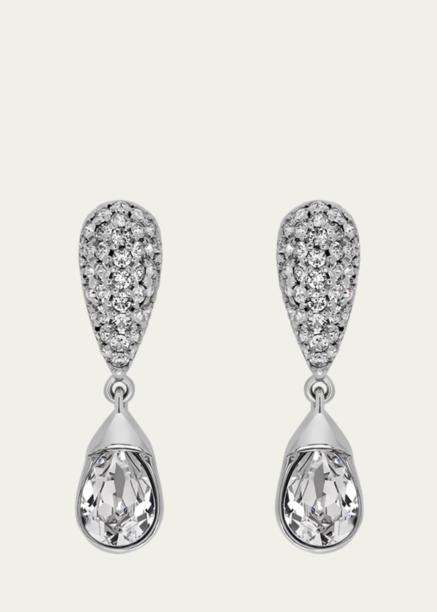 Oscar de la Renta Pave Drop Earrings
