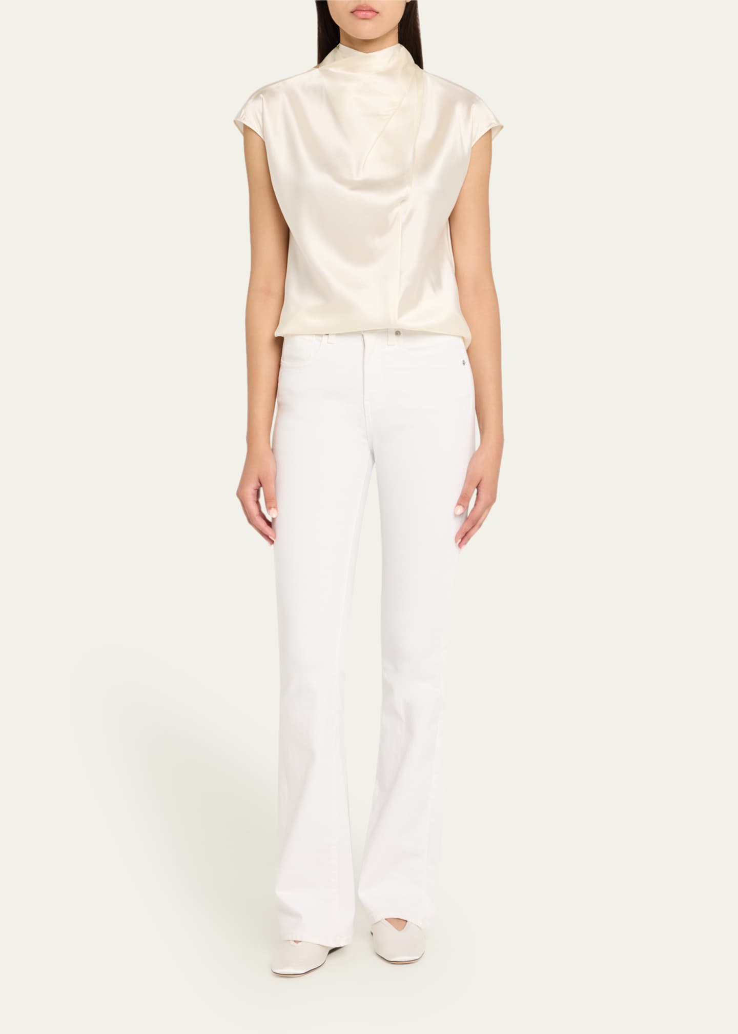 Veronica Beard Leilany Draped Silk Top Image 2 of 5