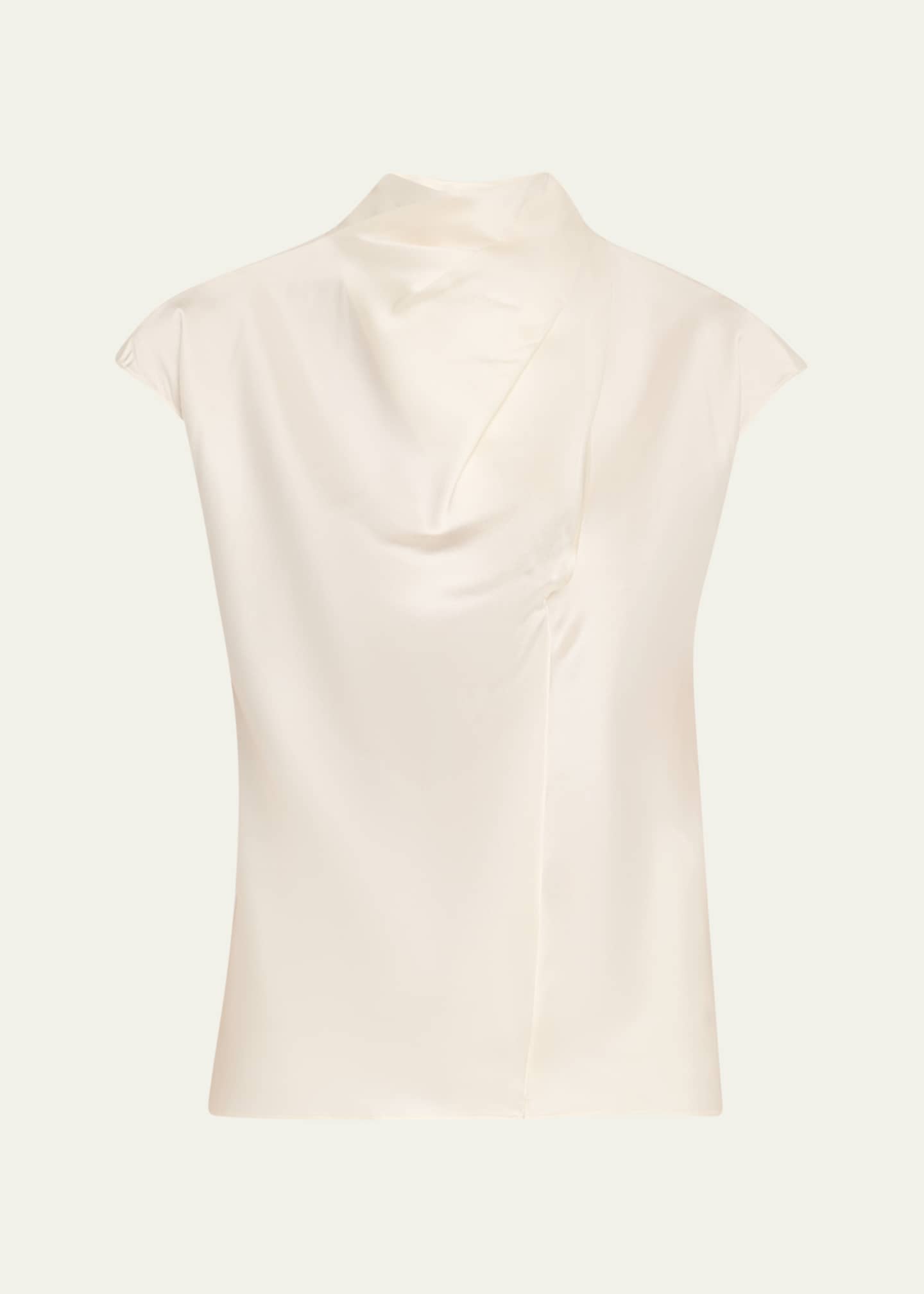Veronica Beard Leilany Draped Silk Top Image 1 of 5