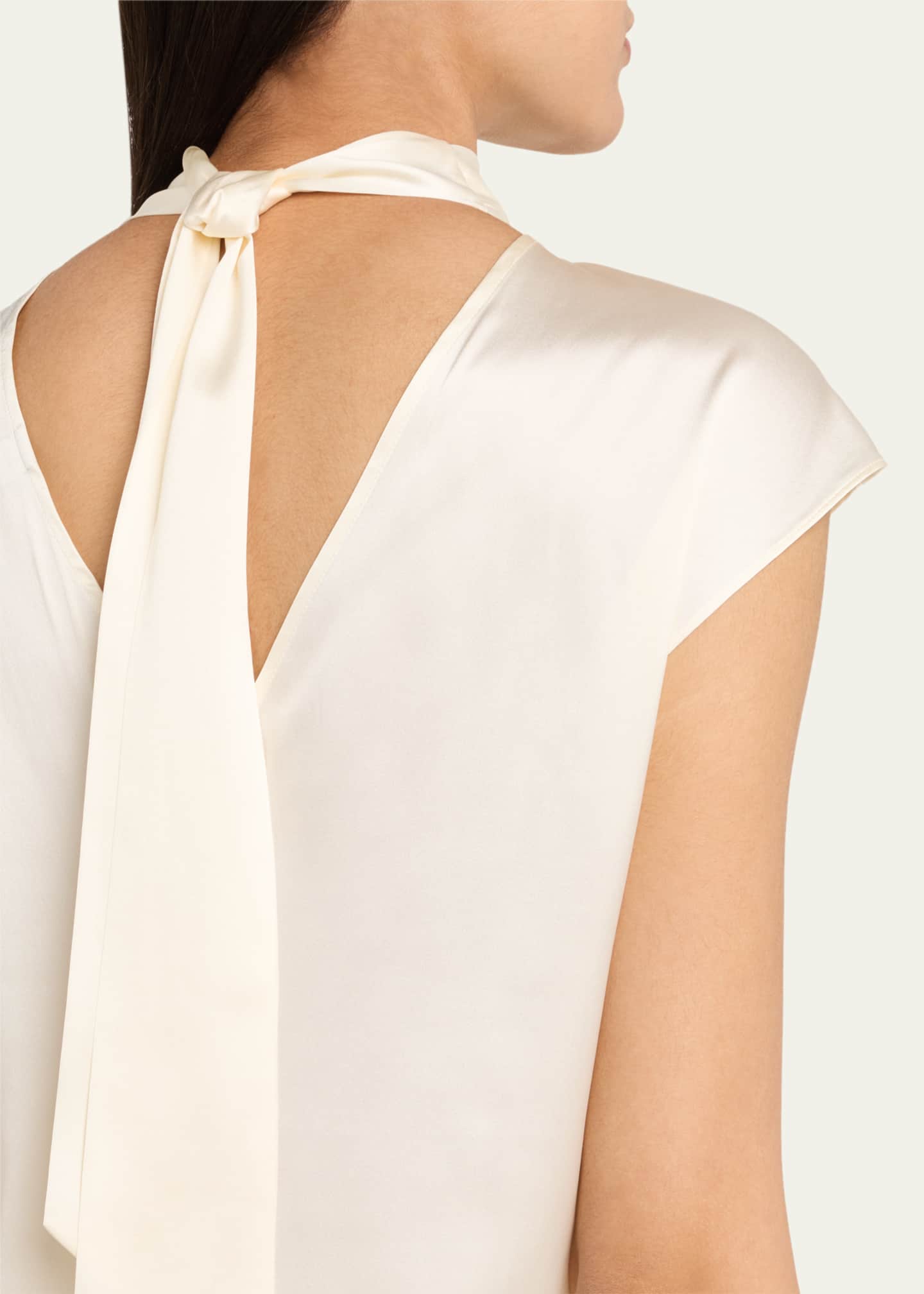 Veronica Beard Leilany Draped Silk Top Image 5 of 5