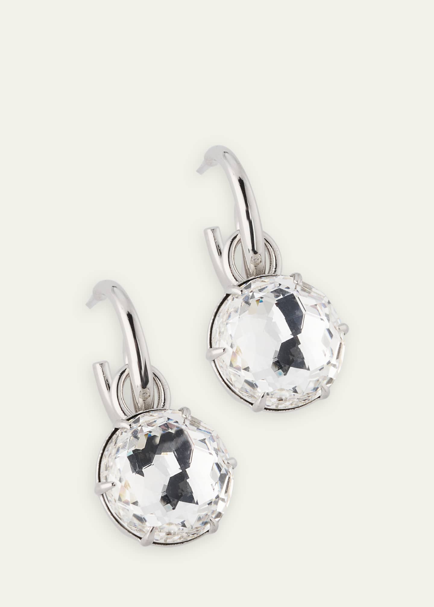 Oscar de la Renta Crystal Mini Hoop Earrings Image 3 of 4