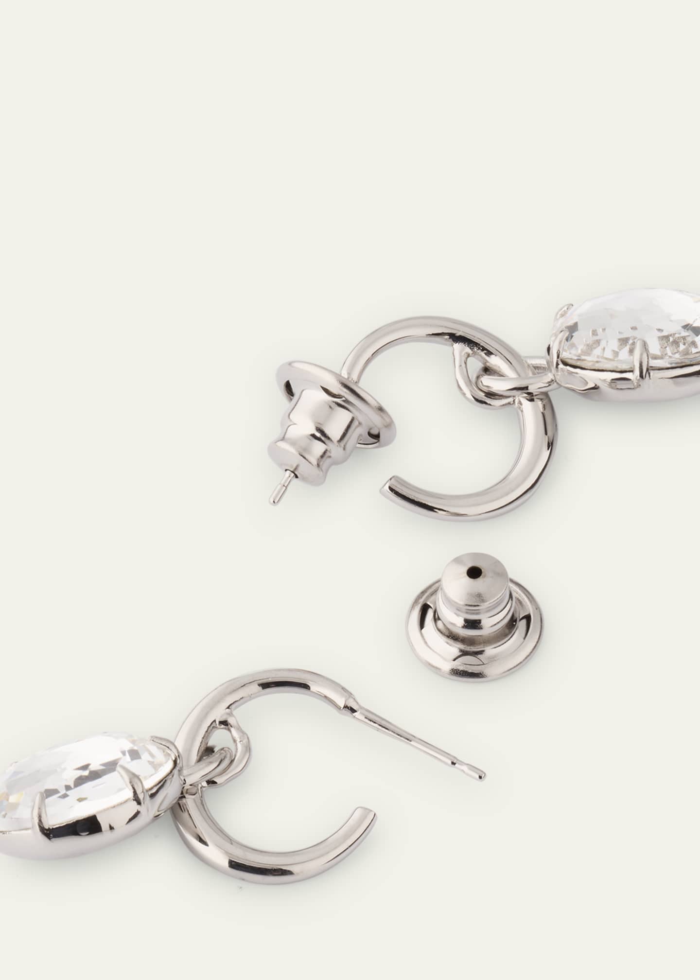 Oscar de la Renta Crystal Mini Hoop Earrings Image 4 of 4