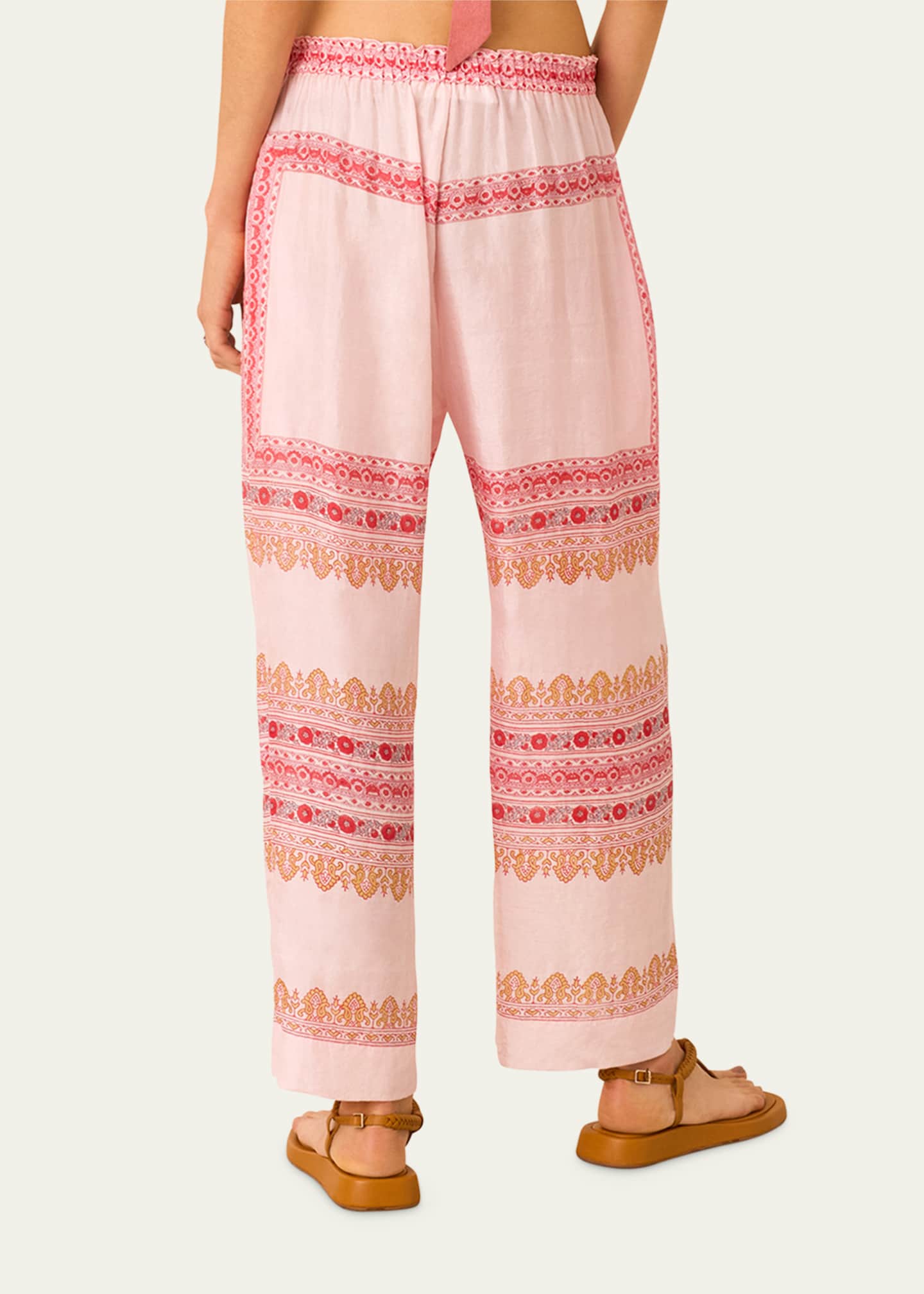 Alix of Bohemia Otto Blush Tile Silk Pants Image 3 of 4