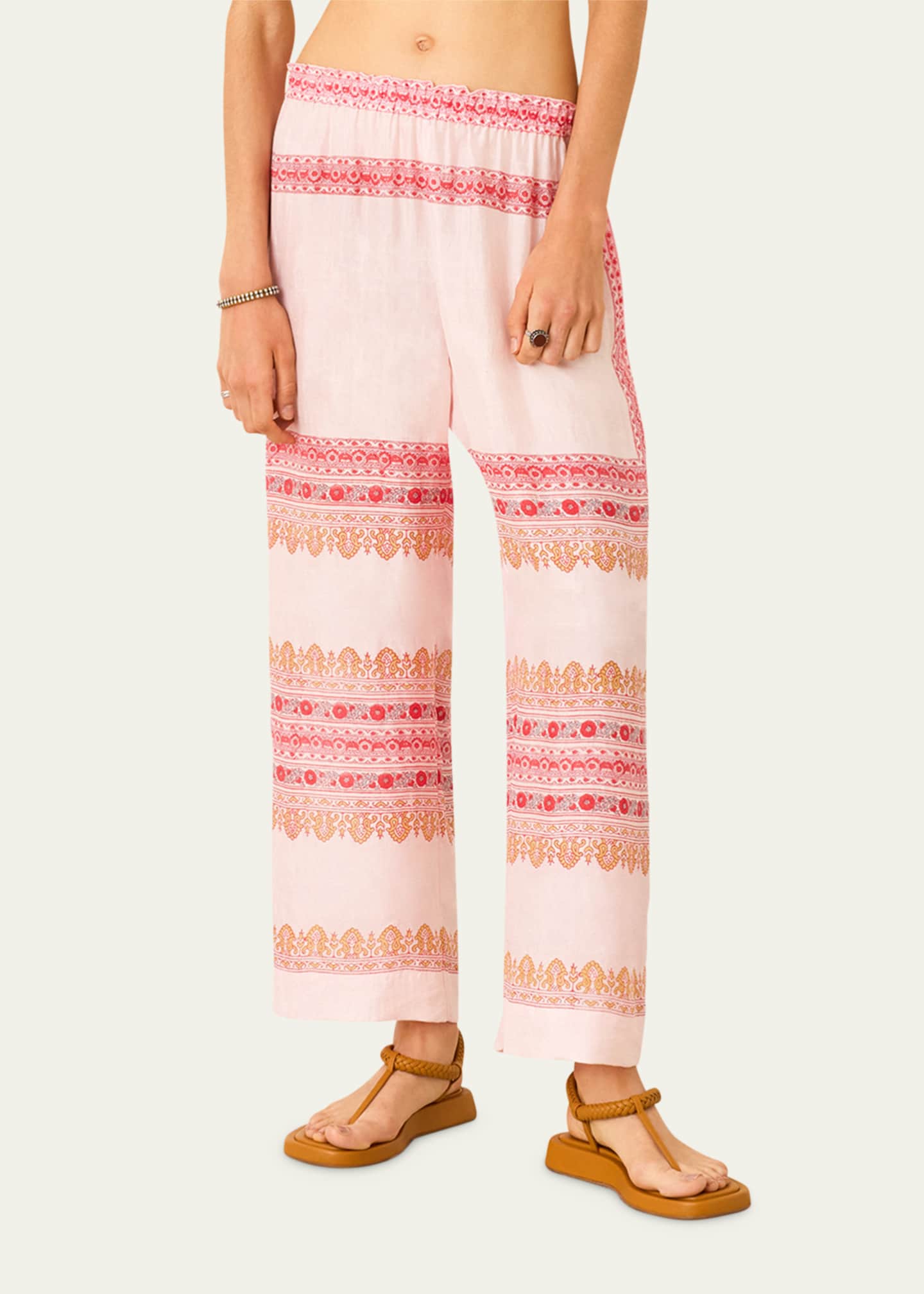 Alix of Bohemia Otto Blush Tile Silk Pants Image 4 of 4