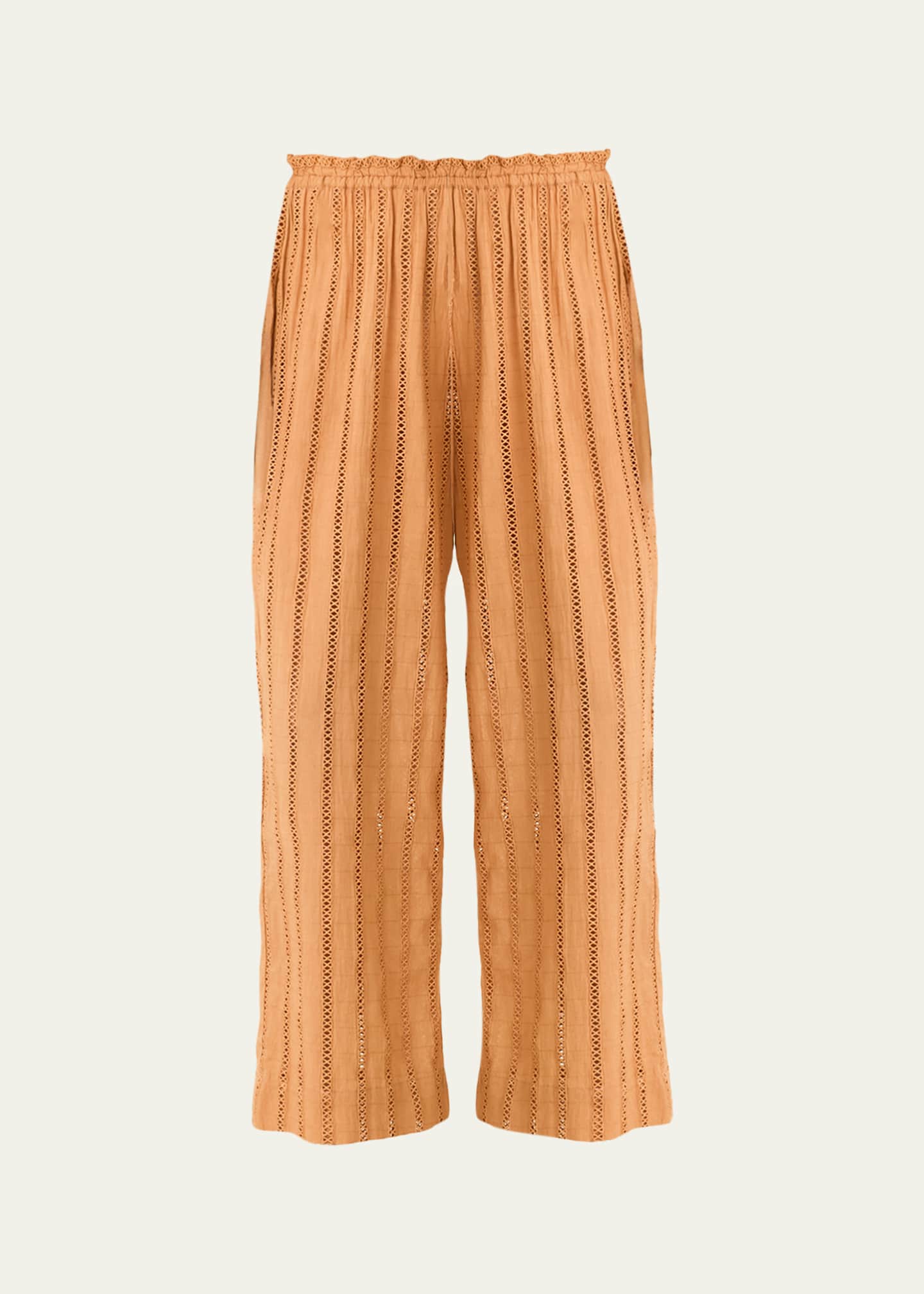 Alix of Bohemia Otto Camel Eyelet Pants Image 1 of 4