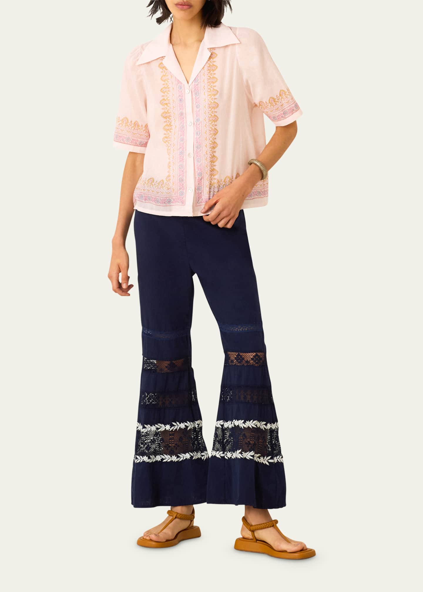 Alix of Bohemia Ophelia Blush Lattice Shirt Image 2 of 4