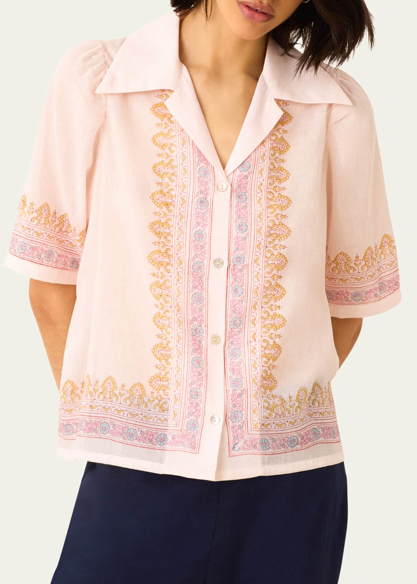 Alix of Bohemia Ophelia Blush Lattice Shirt Image 4 of 4