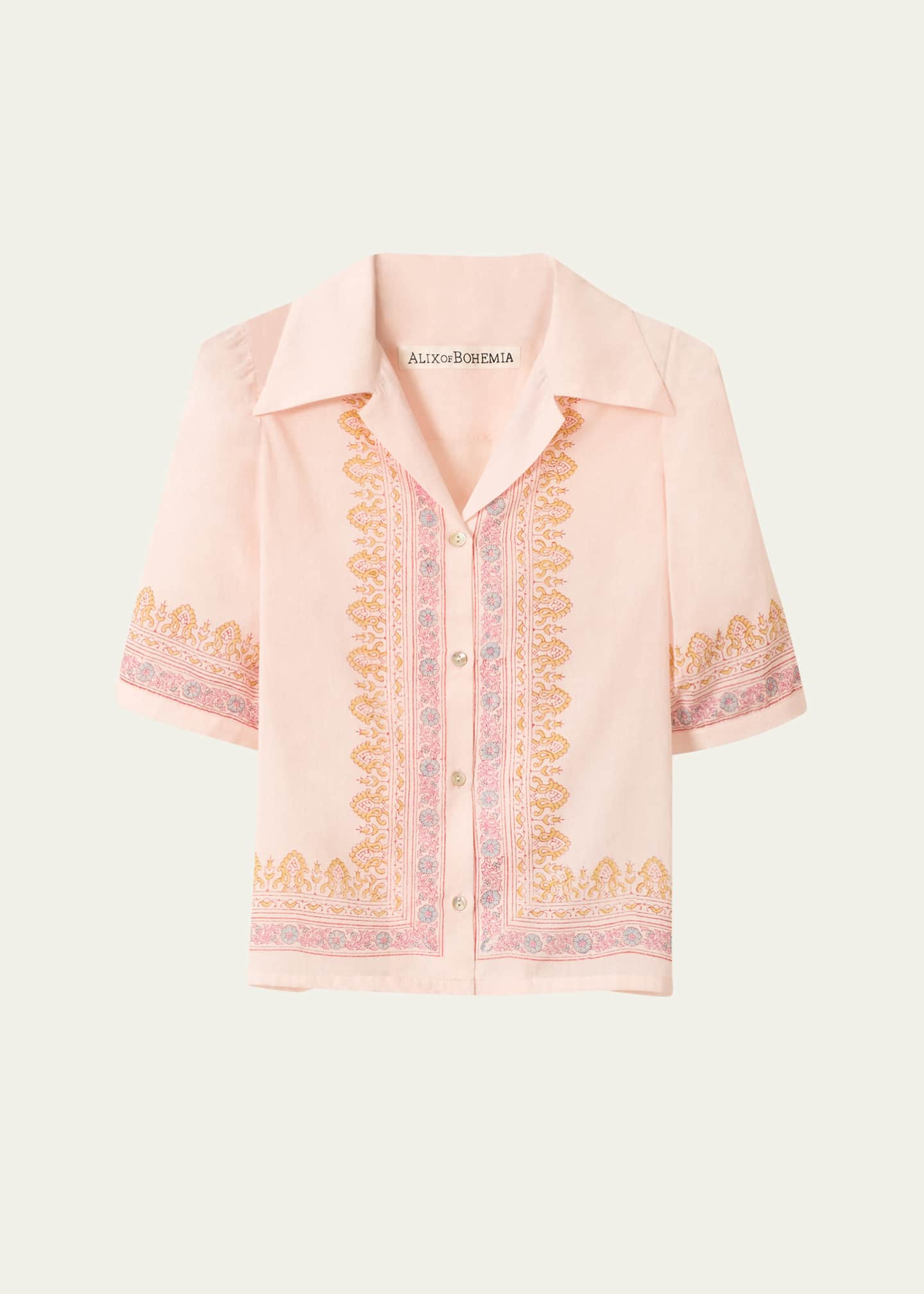 Alix of Bohemia Ophelia Blush Lattice Shirt Image 1 of 4