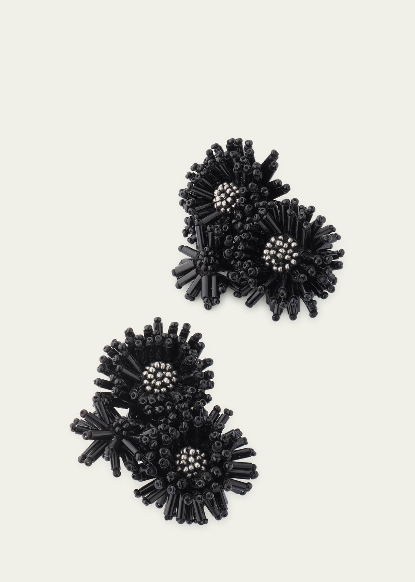 Oscar de la Renta Pom-Pom Flower Stud Earrings Image 3 of 4