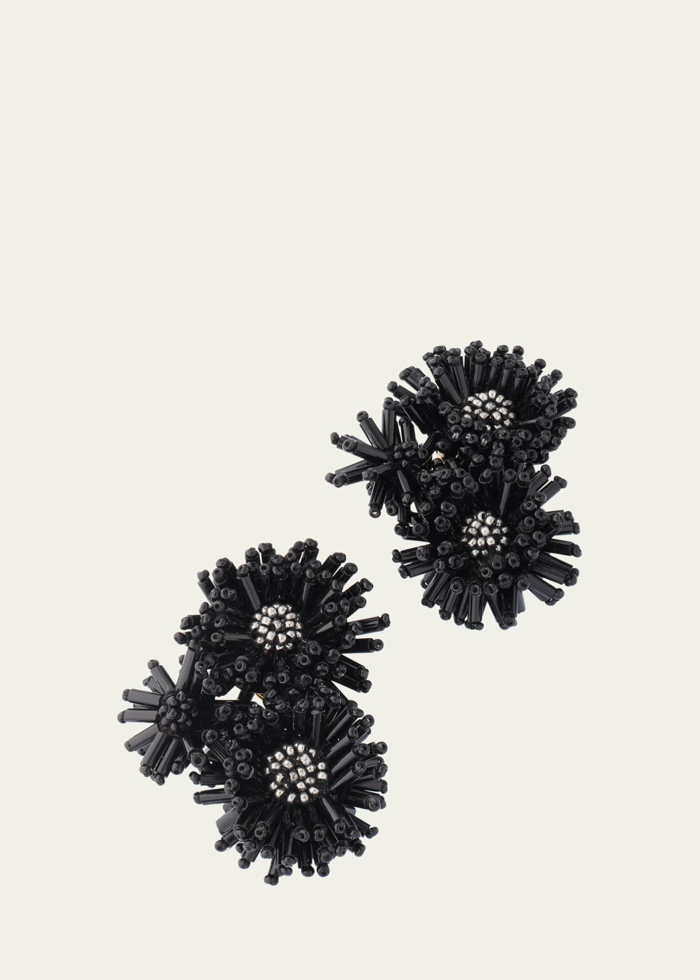 Oscar de la Renta Pom-Pom Flower Stud Earrings Image 1 of 4