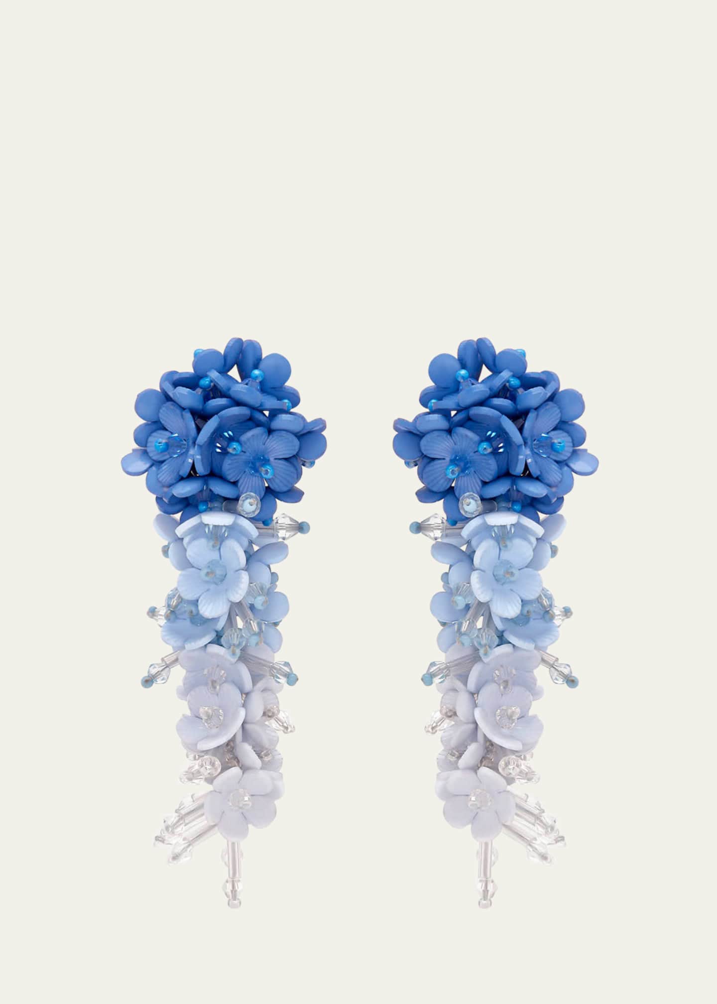 Oscar de la Renta Plexy Flowers Bouquet Earrings Image 1 of 2