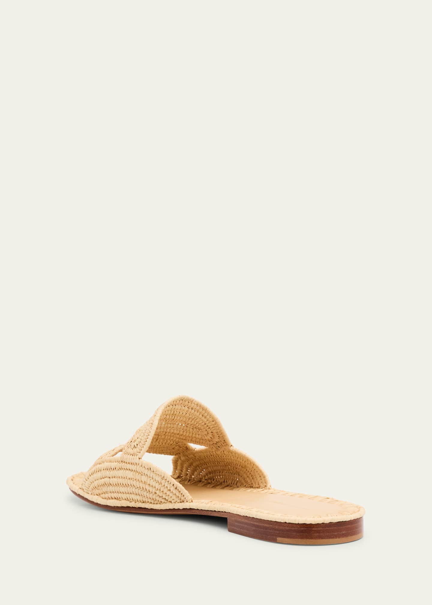 Carrie Forbes Terre Raffia Flat Slide Sandals Image 4 of 6