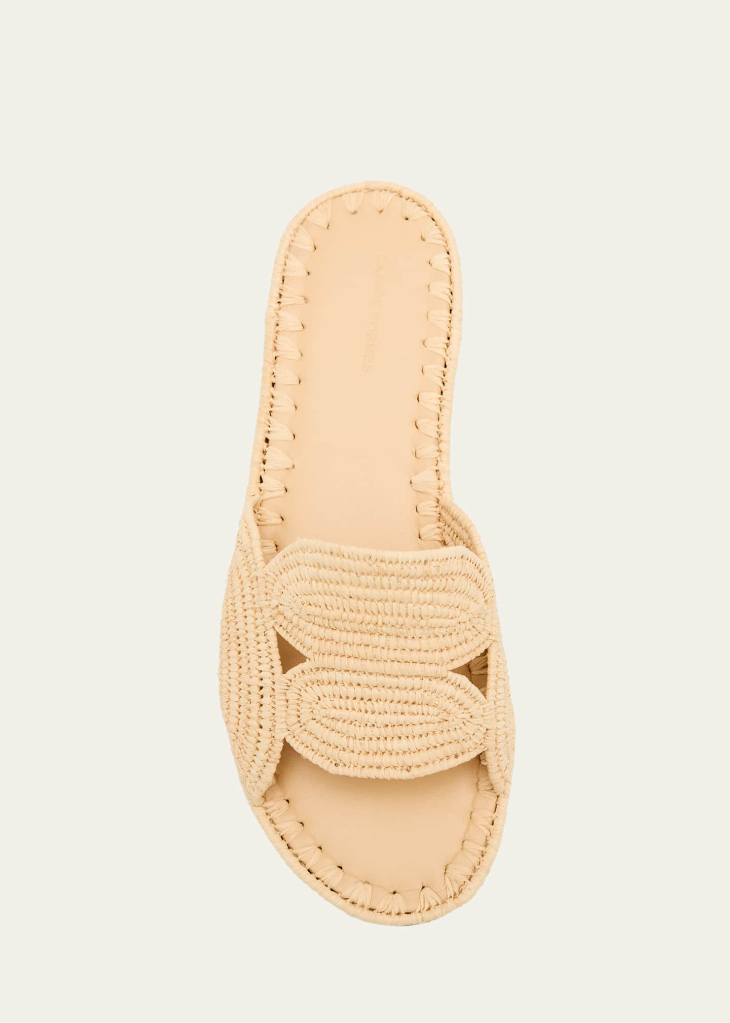 Carrie Forbes Terre Raffia Flat Slide Sandals Image 6 of 6