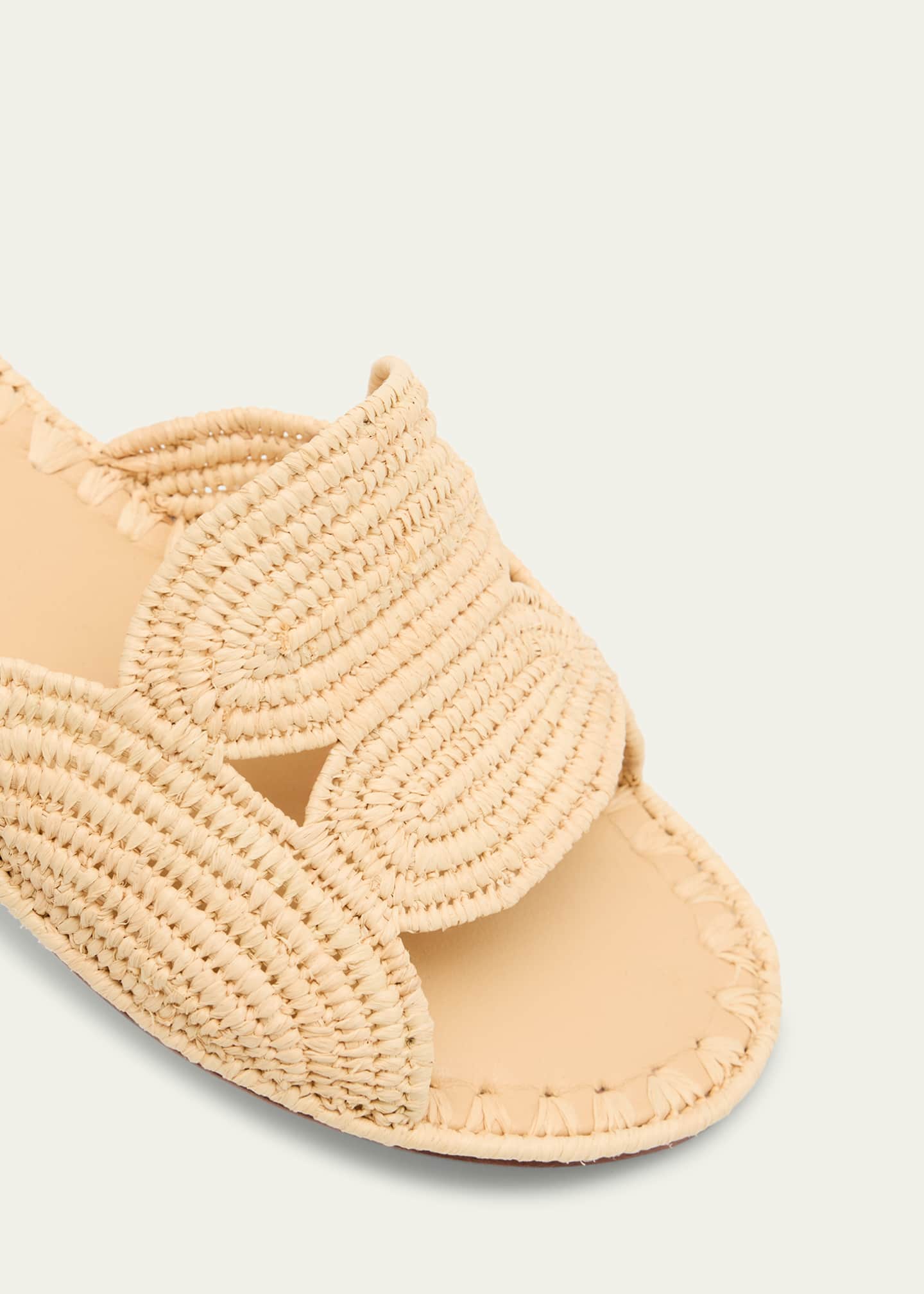 Carrie Forbes Terre Raffia Flat Slide Sandals Image 5 of 6