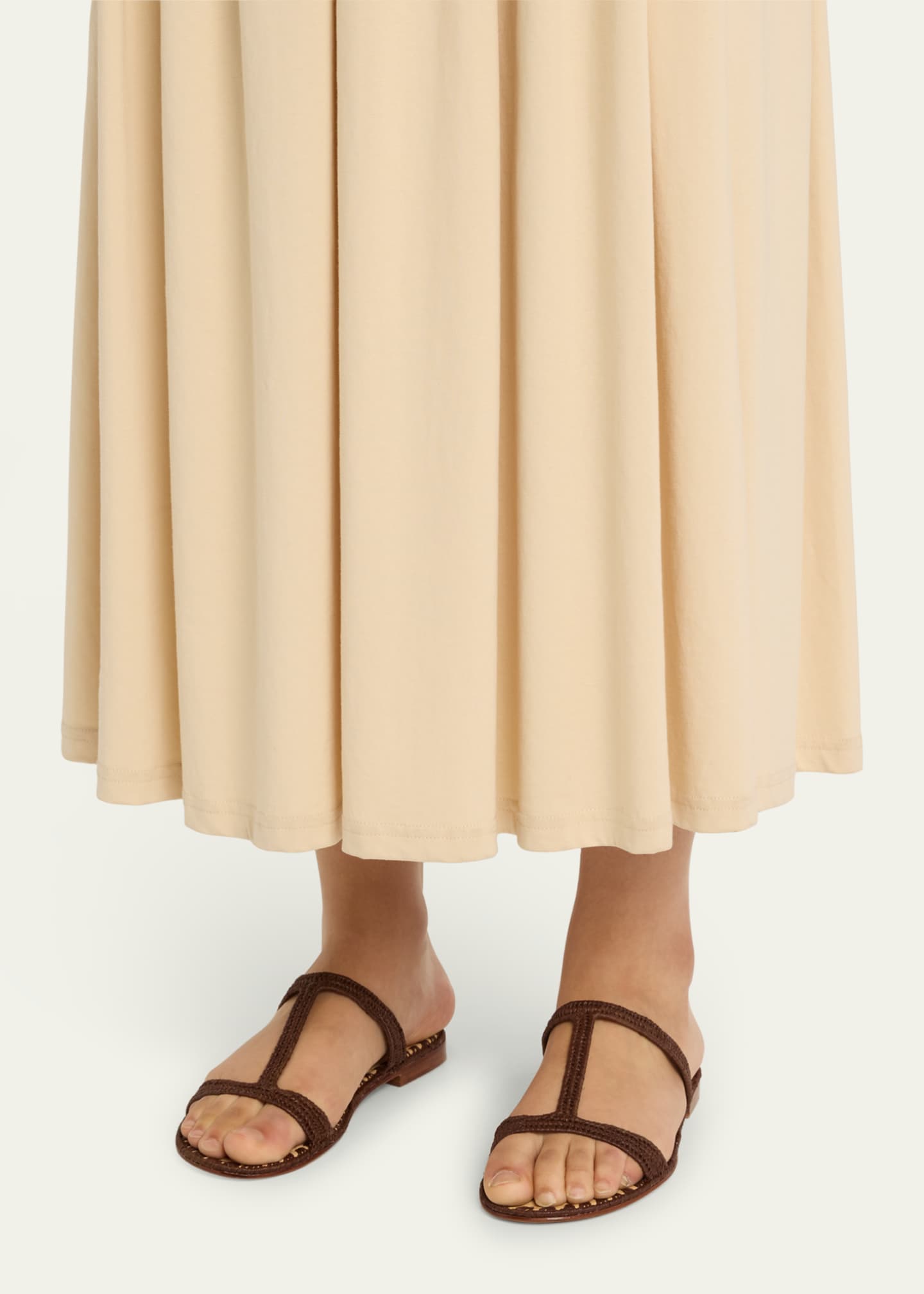 Carrie Forbes Tume Raffia T-Strap Slide Sandals Image 2 of 6