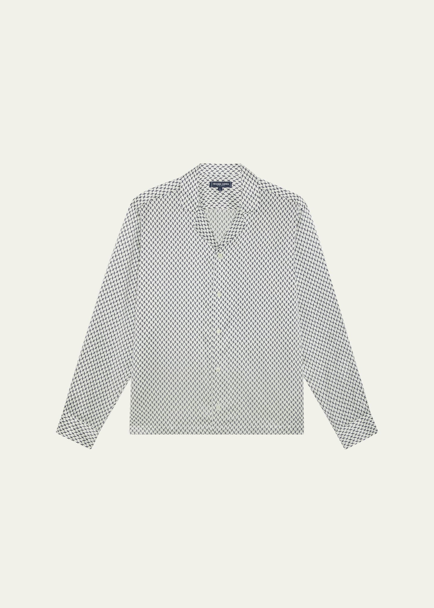 Frescobol Carioca Men's Safra Silk Button-Down Shirt