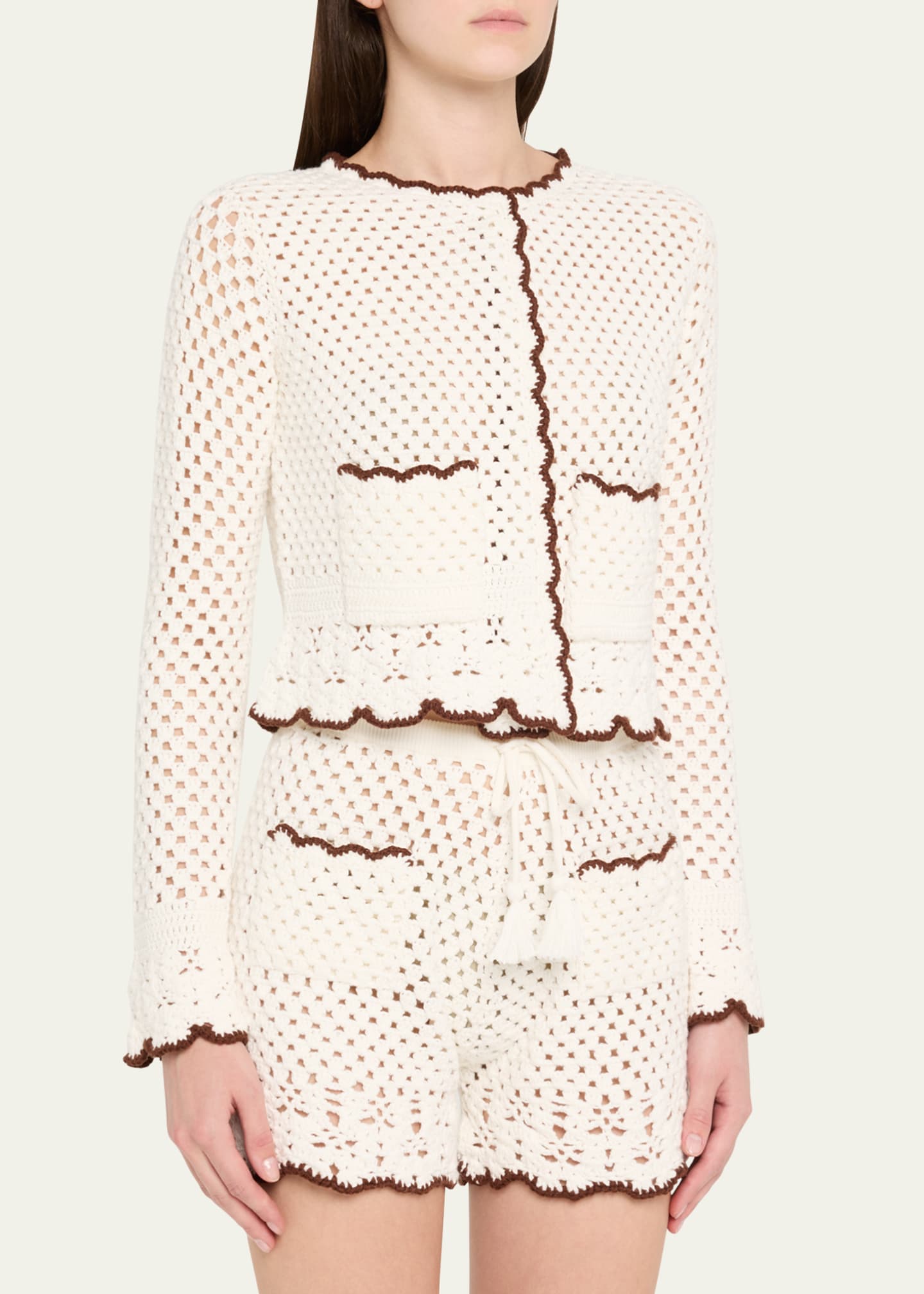 Cara Cara Alma Crochet Knit Cardigan Image 4 of 5