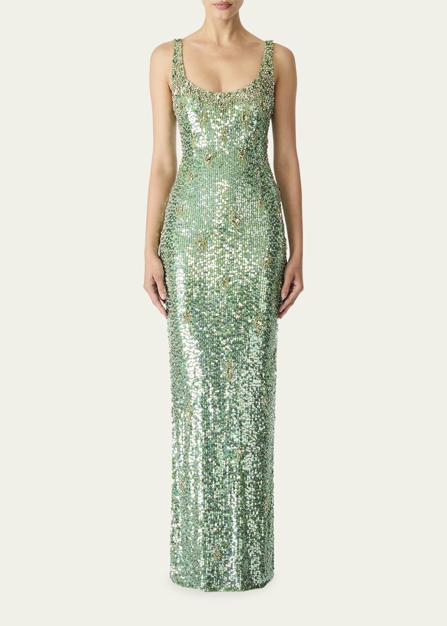 Jenny Packham Ezra Crystal Sequined Gown Image 2 of 4