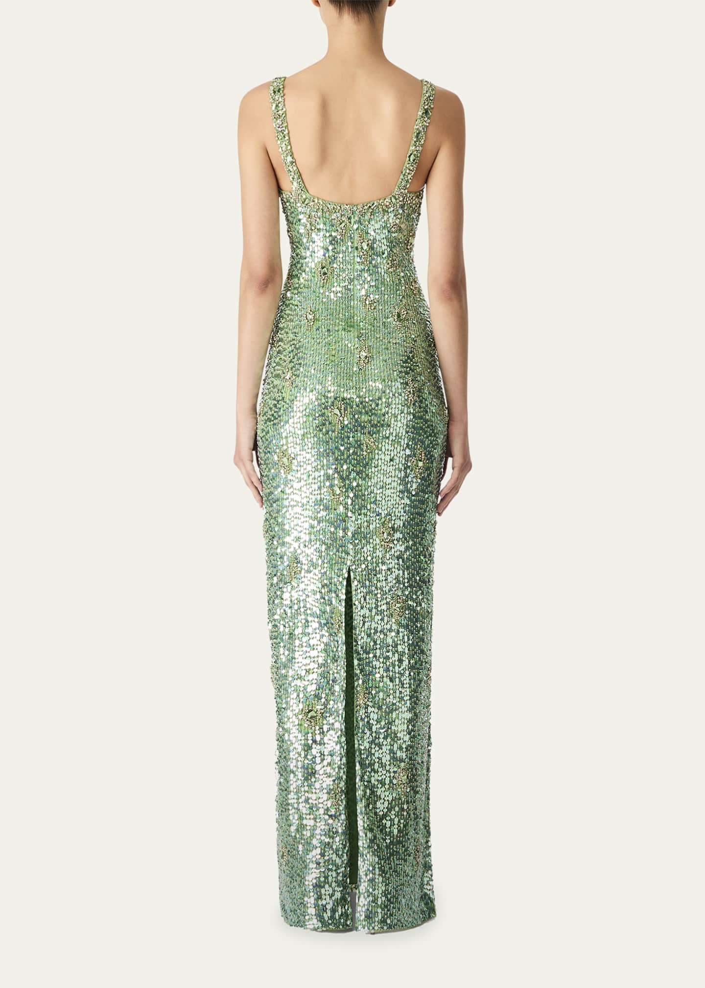Jenny Packham Ezra Crystal Sequined Gown Image 3 of 4
