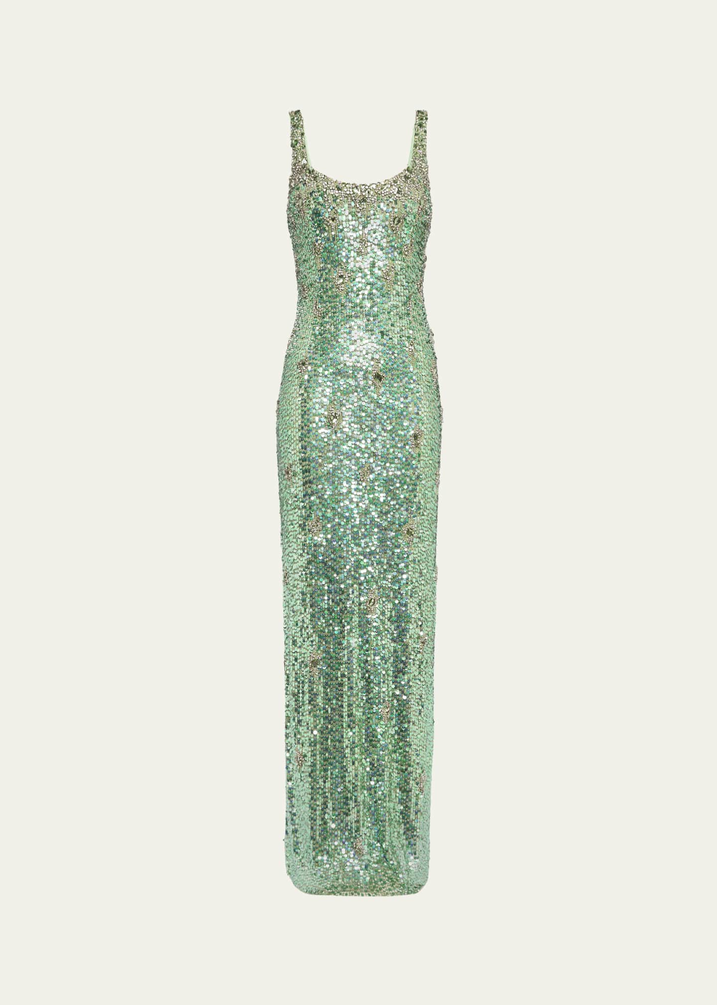 Jenny Packham Ezra Crystal Sequined Gown Image 1 of 4