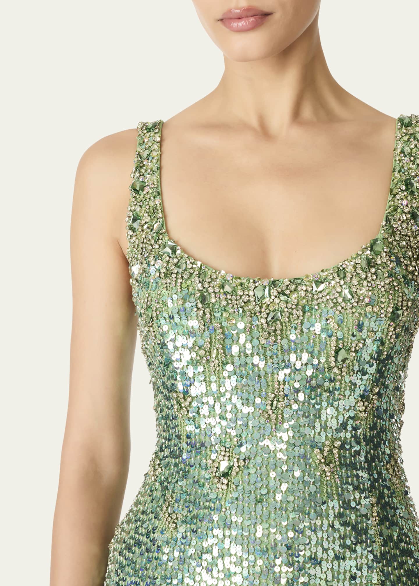 Jenny Packham Ezra Crystal Sequined Gown Image 4 of 4