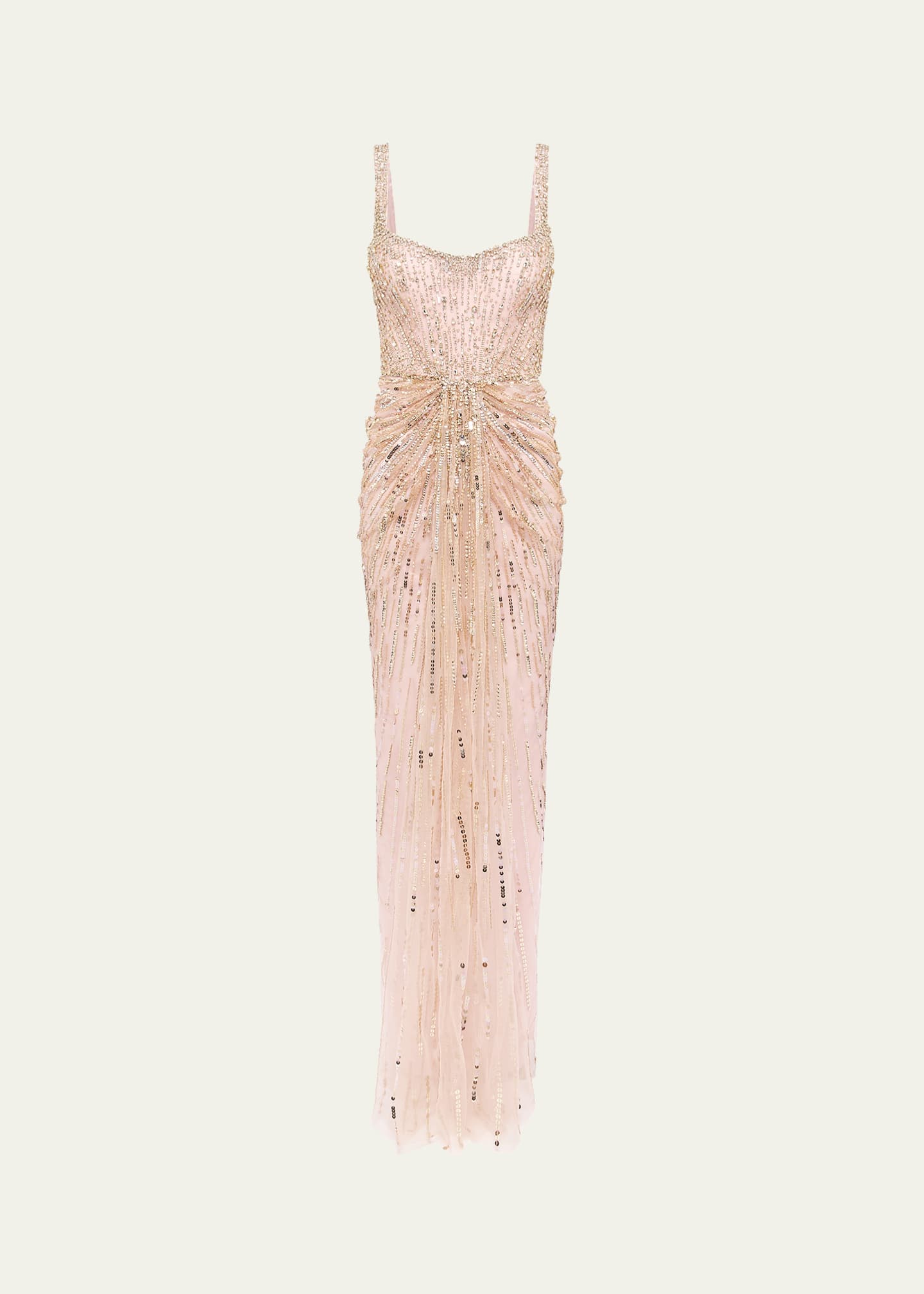 Jenny Packham Chrissy Knot Crystal Sequined Gown Image 1 of 4
