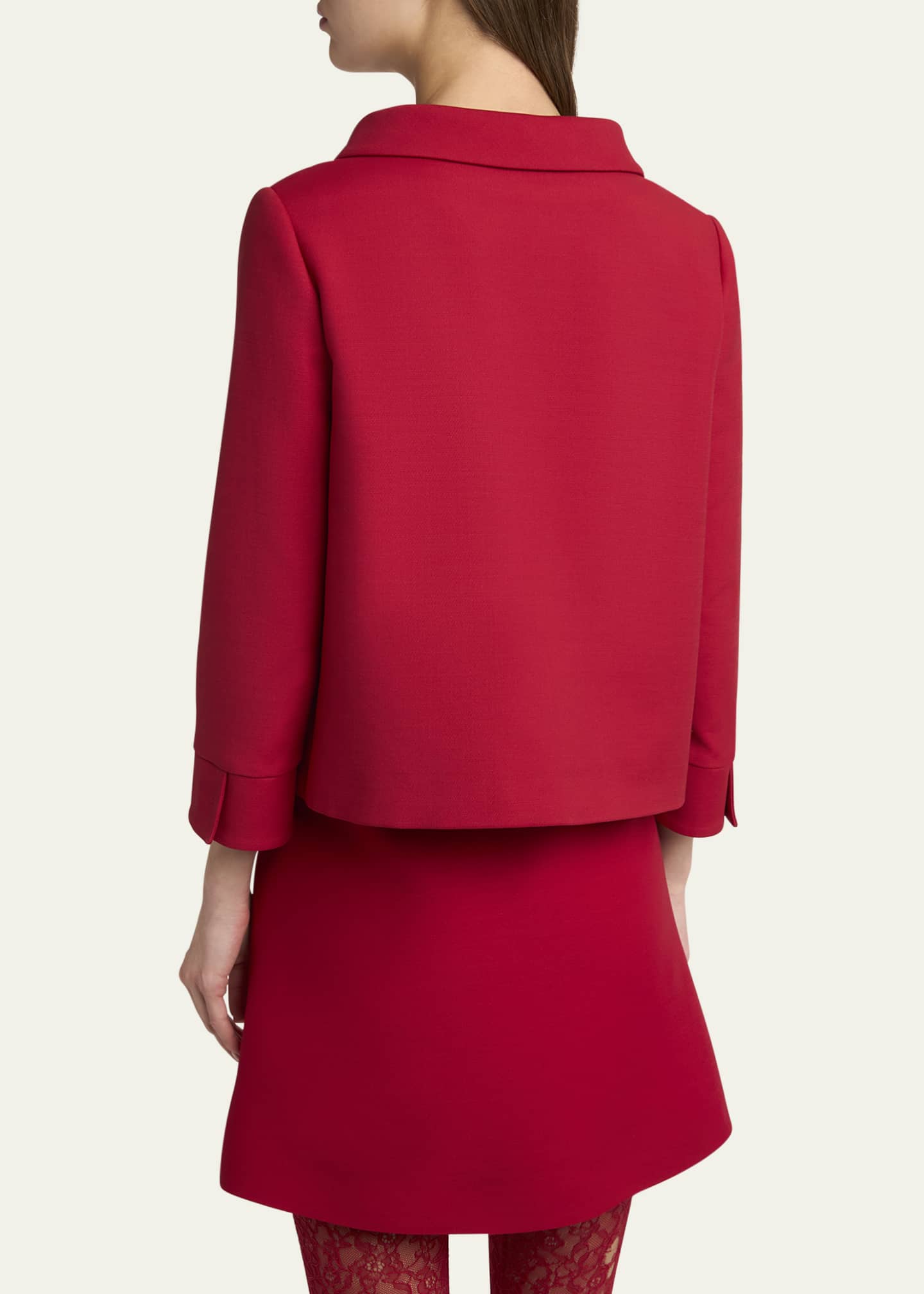 Valentino Garavani Crepe Couture Heart Button Jacket Image 3 of 5