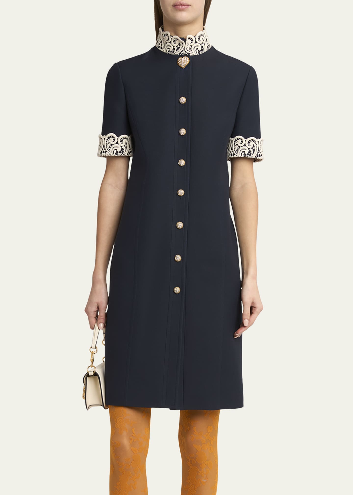 Valentino Garavani Embellished Lace-Trim Dress - Bergdorf