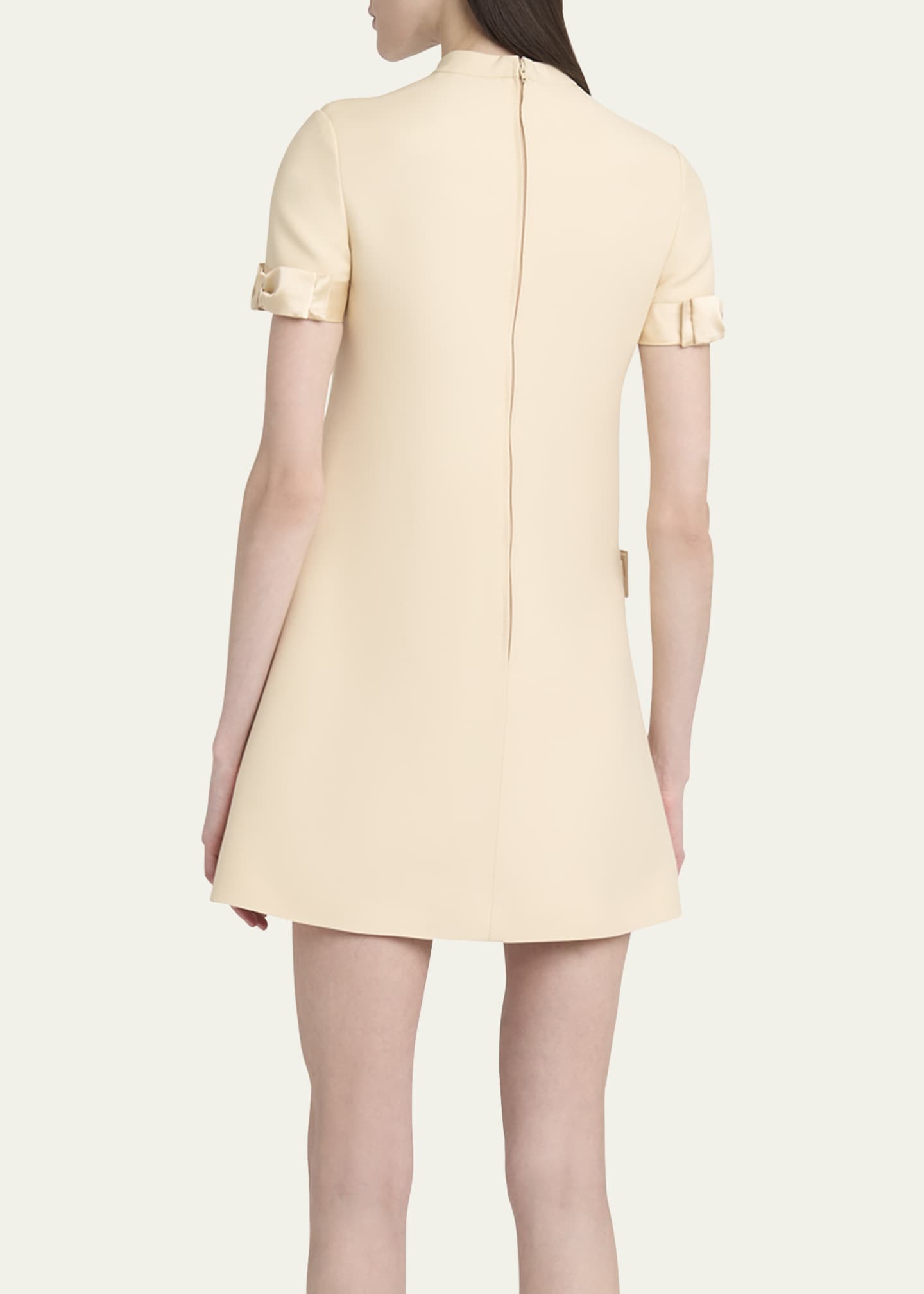 Valentino Garavani Crepe Couture Mini Dress with Bows Image 3 of 5
