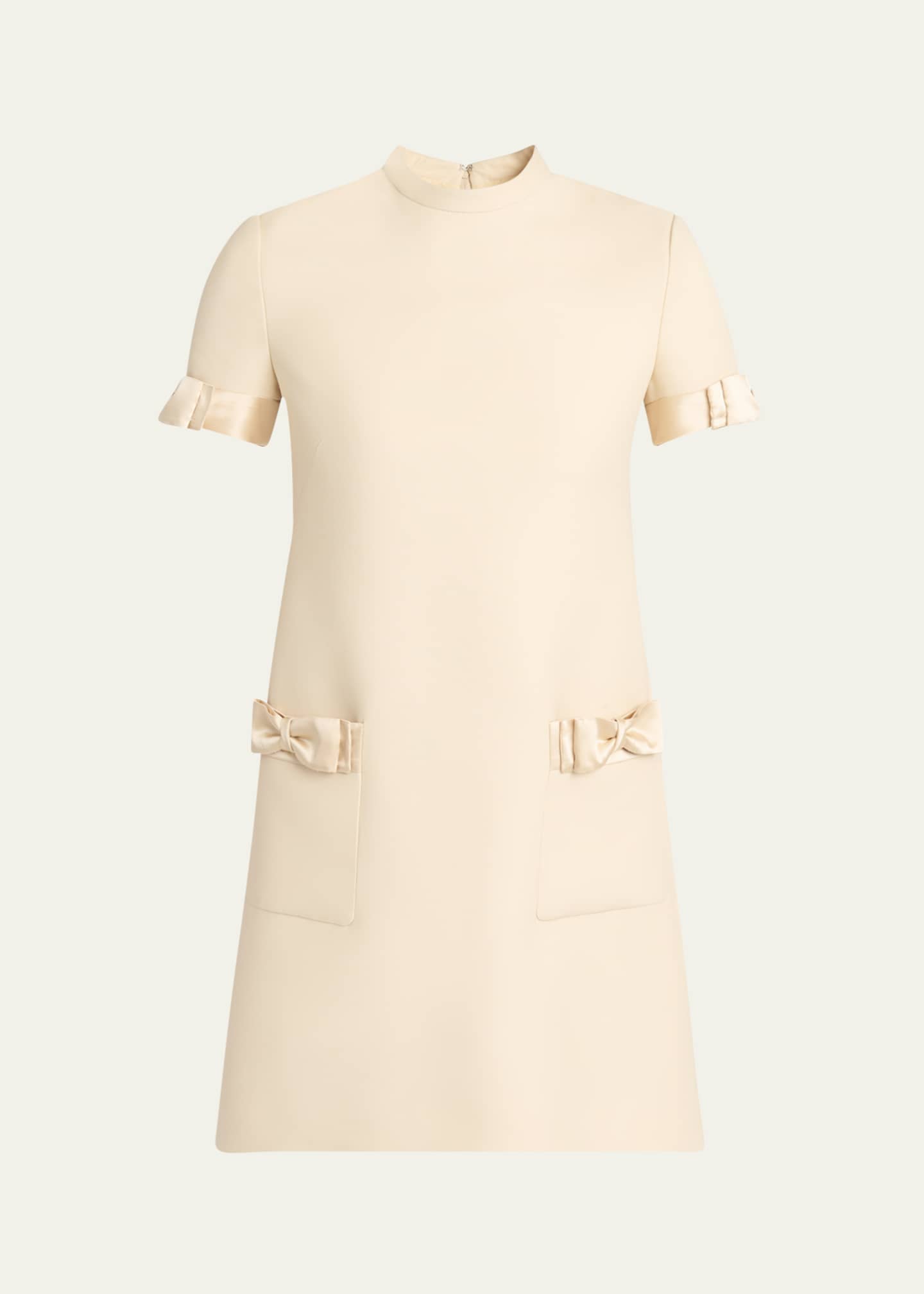 Valentino Garavani Crepe Couture Mini Dress with Bows Image 1 of 5