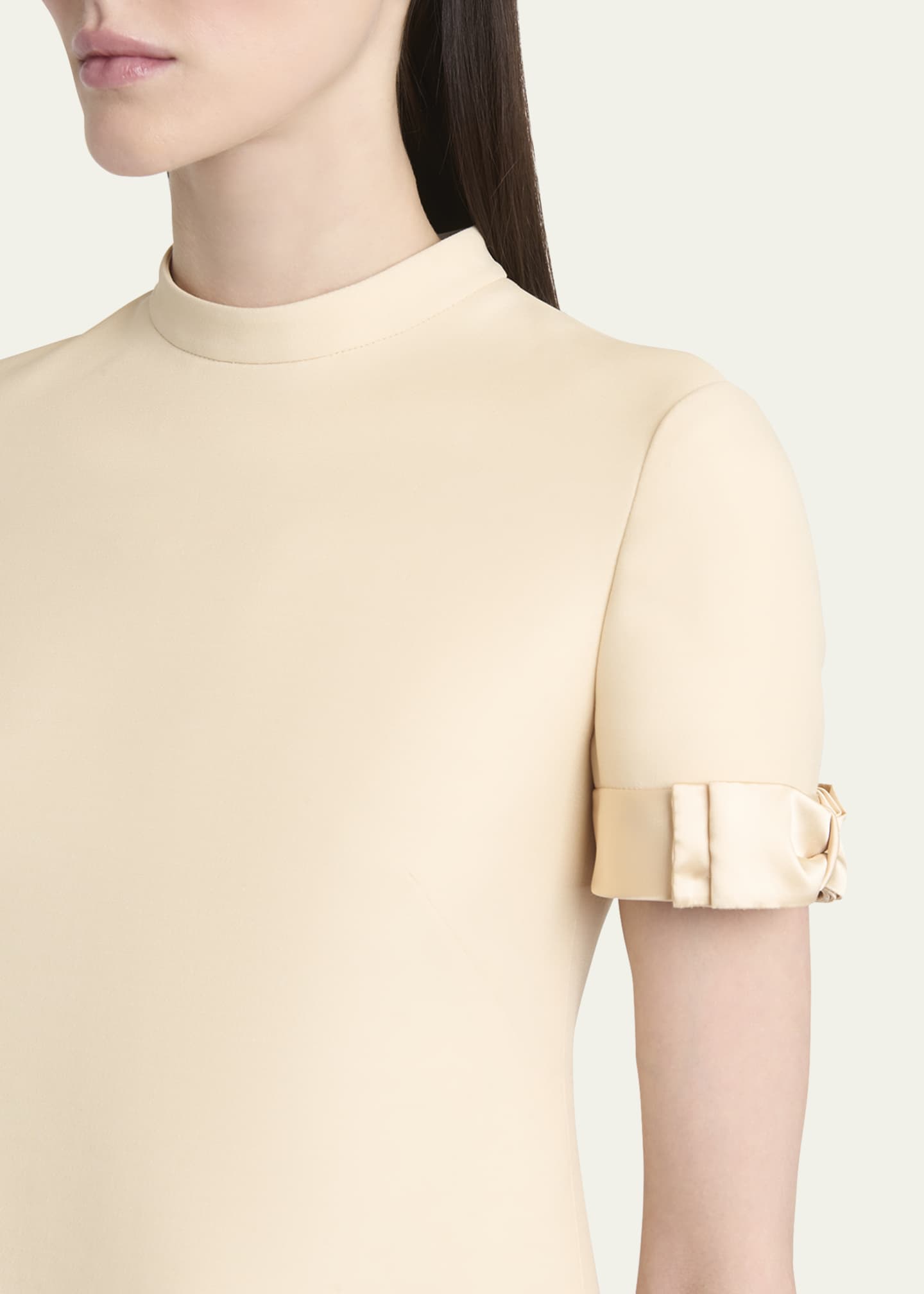 Valentino Garavani Crepe Couture Mini Dress with Bows Image 5 of 5