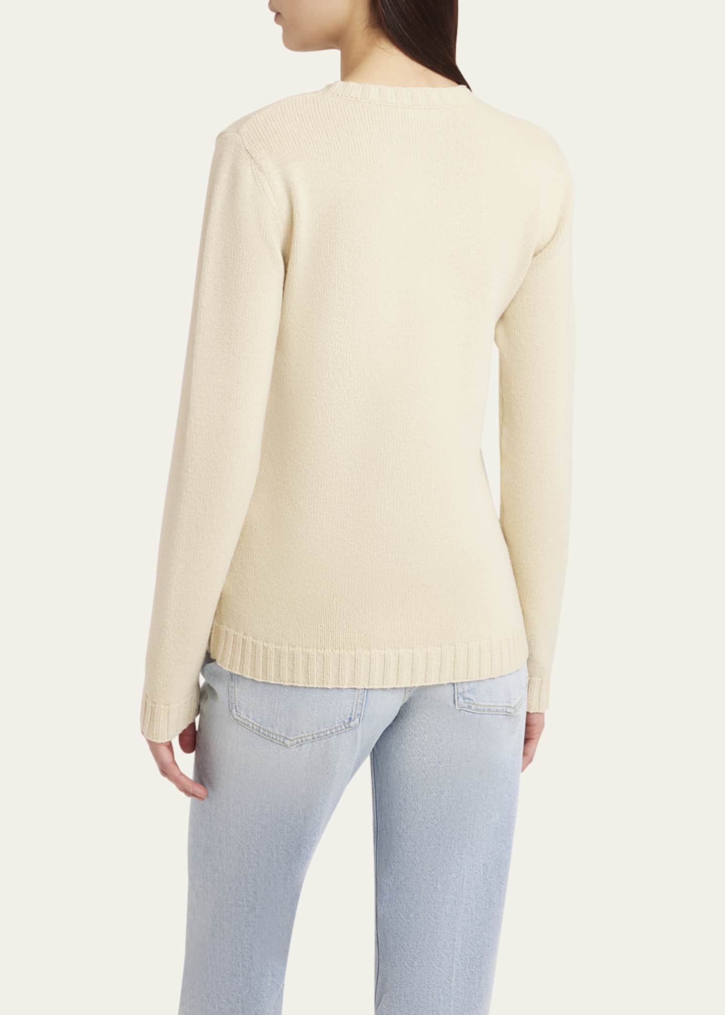 Valentino Garavani Chez Valentino Beaded Wool Sweater Image 3 of 5