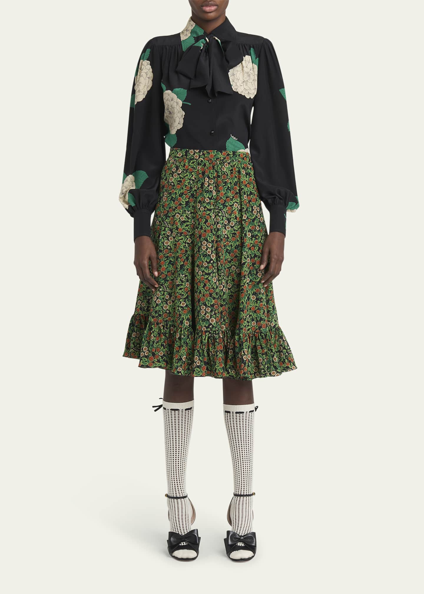Valentino Garavani Petales Damour Margherita Ruffle Skirt Image 2 of 5