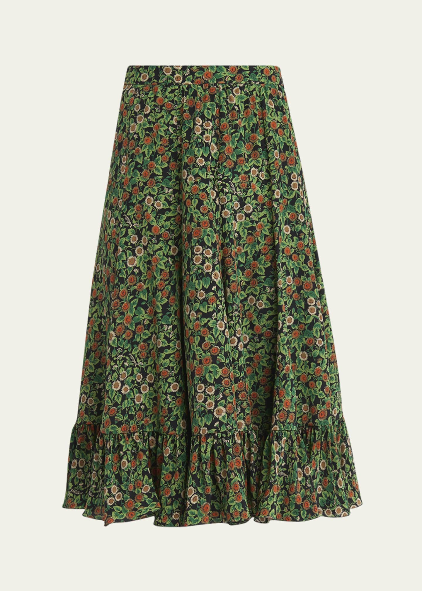 Valentino Garavani Petales Damour Margherita Ruffle Skirt Image 1 of 5