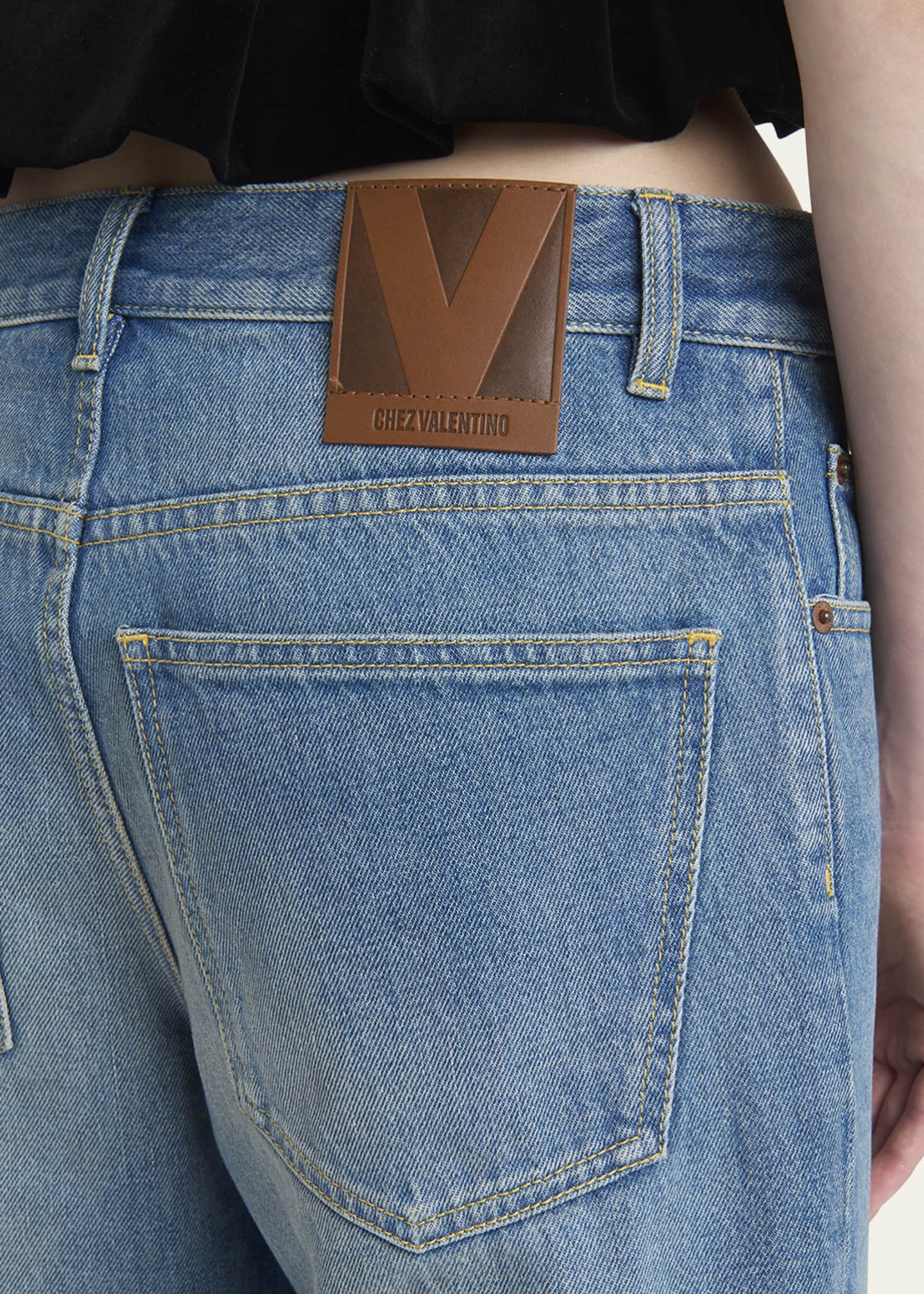 Valentino Garavani Straight Leg Denim Pants Image 5 of 5