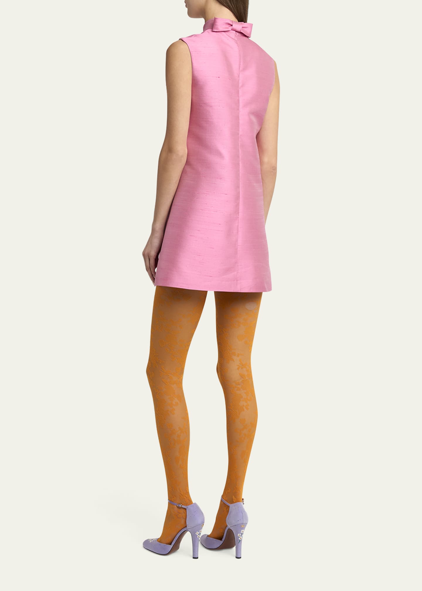 Valentino Garavani Bow Shantung Silk Mini Dress - Bergdorf