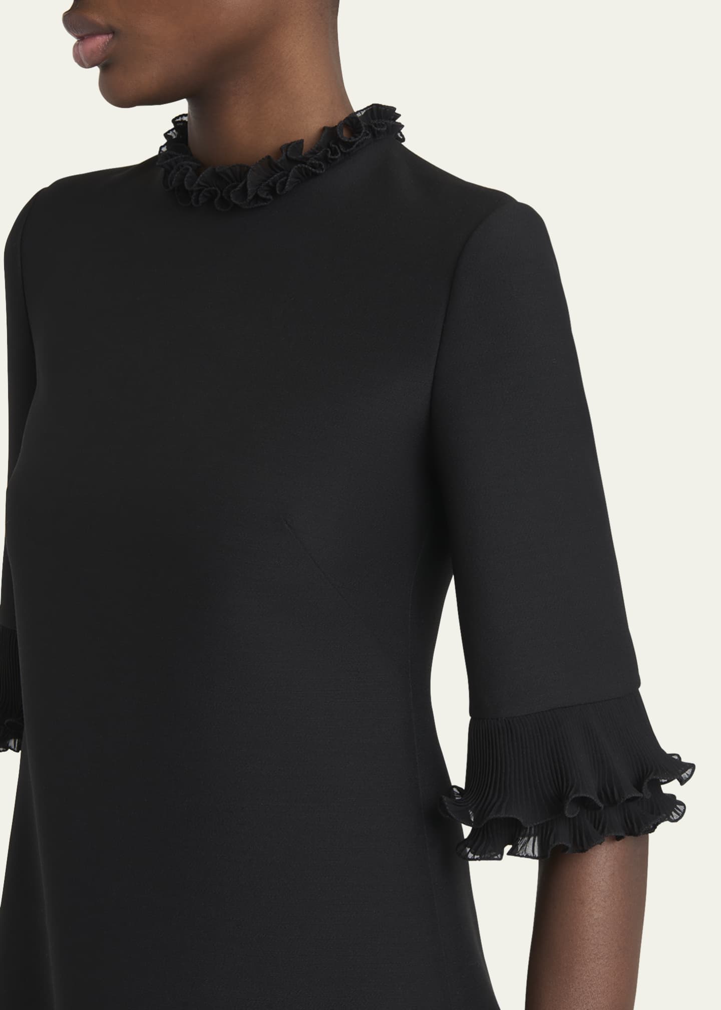 Valentino Garavani Ruffle Silk Crepe Mini Dress Image 5 of 5