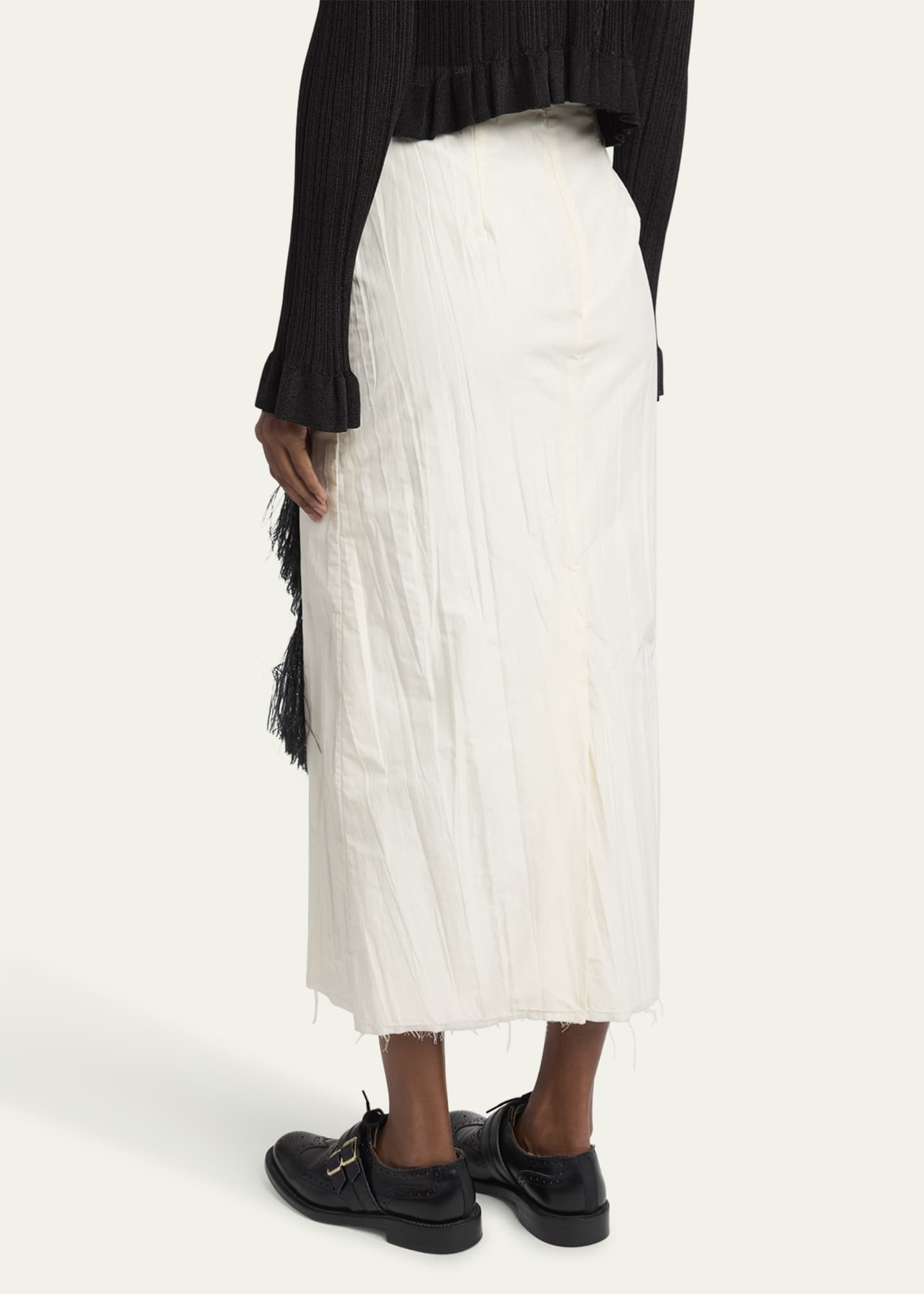 Erdem Floral Jacquard Pleated Midi Skirt Image 3 of 5